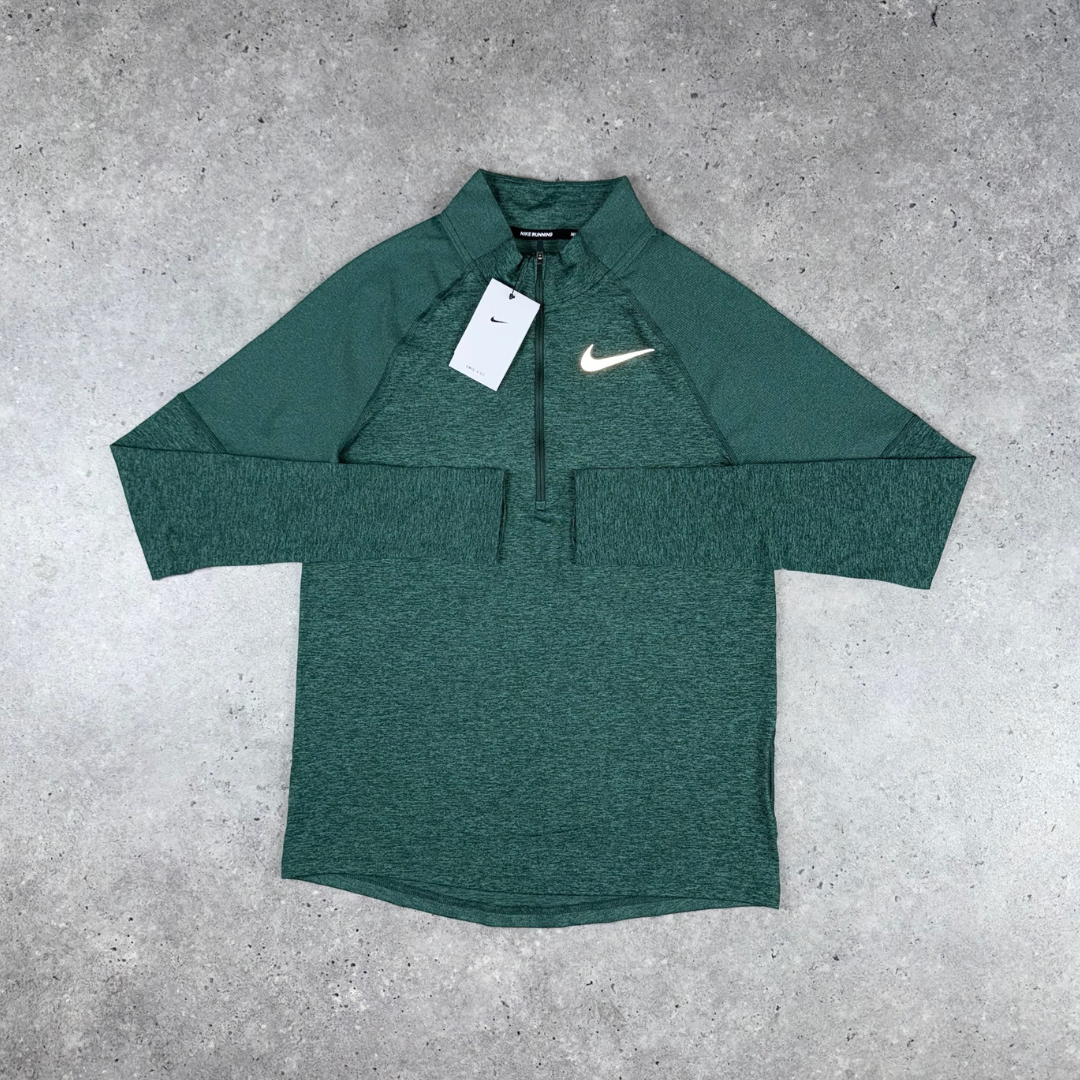 Nike 1/4 zip running top 'vintage green'