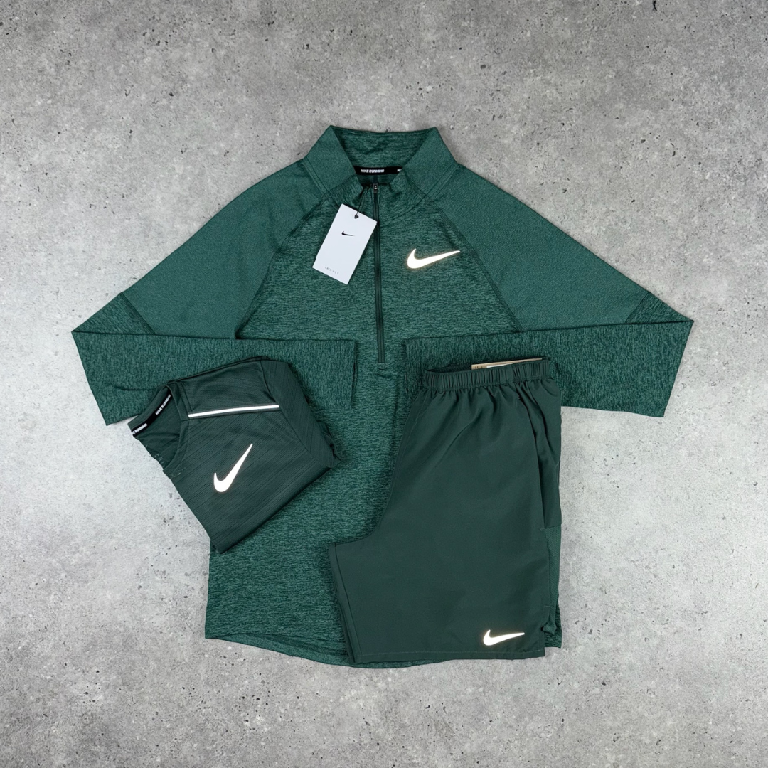 Nike 1/4 zip running top 'vintage green'