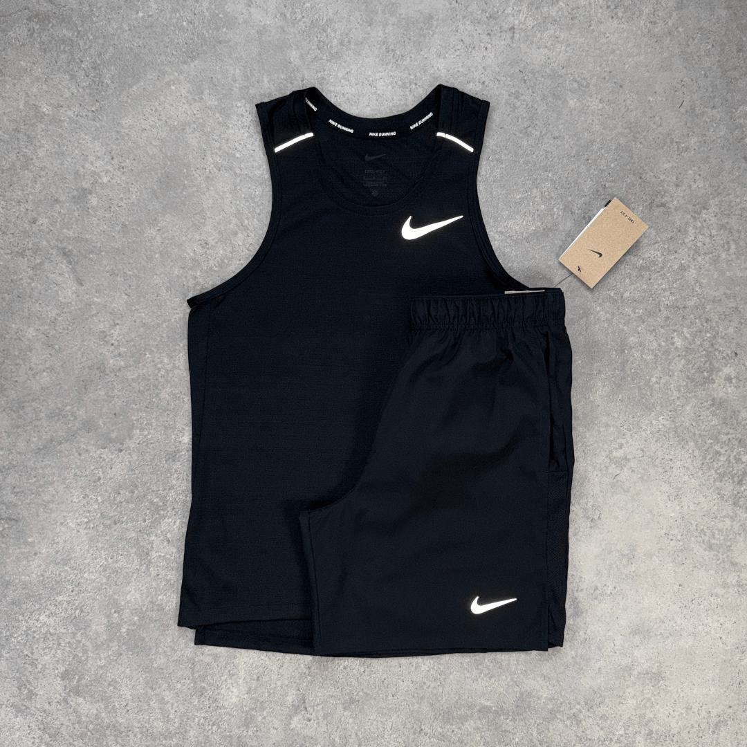 Men's Nike Miler 1.0 Vest Set 'Black'