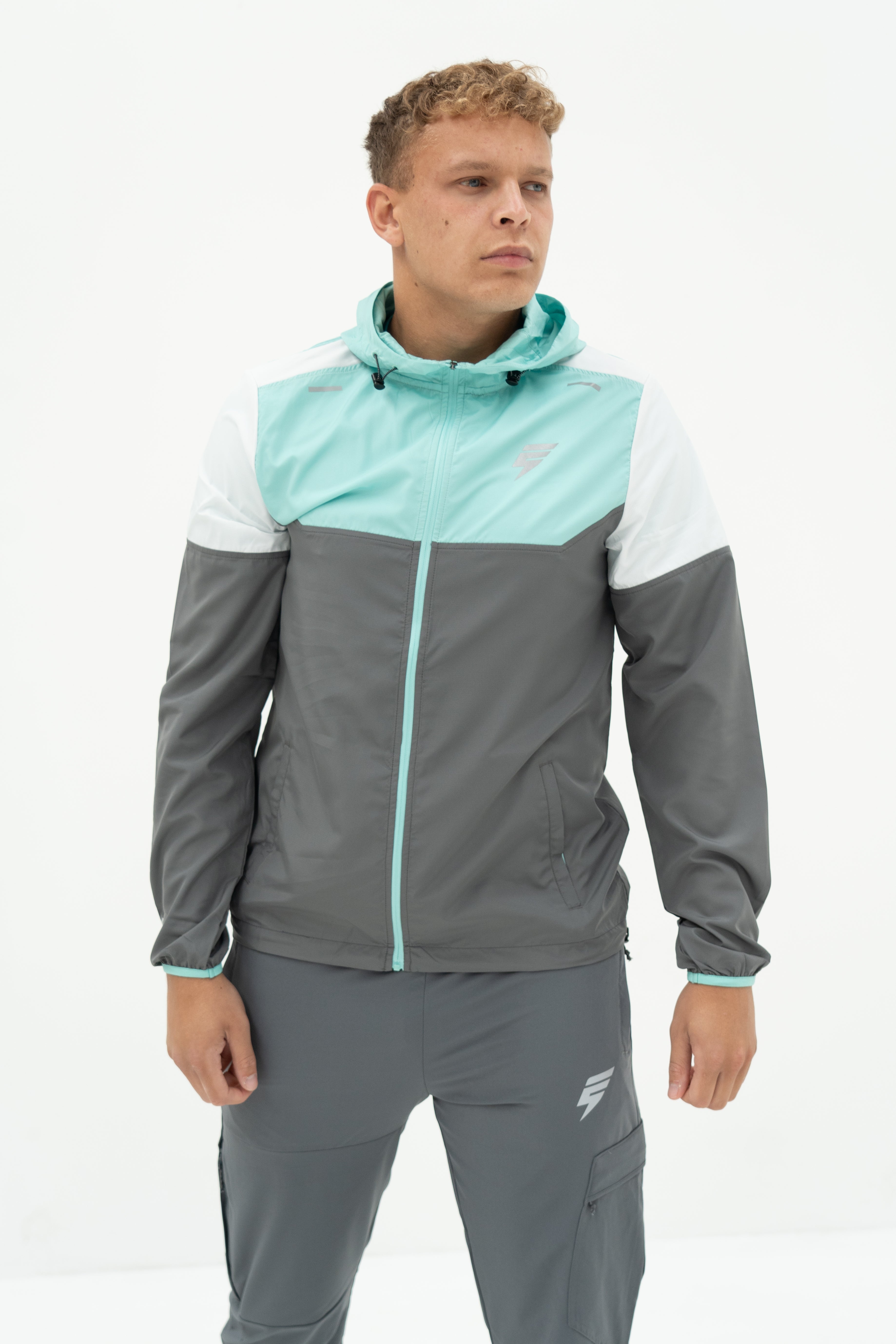 Elude vent windrunner 'grey/mint'