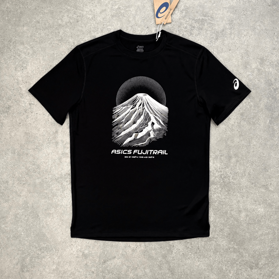 ASICS Fujitrail Logo T-Shirt 'Black/White'