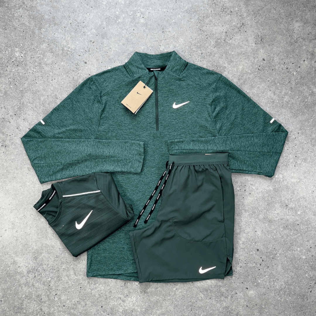 Nike 1/4 zip tri set 'vintage green'