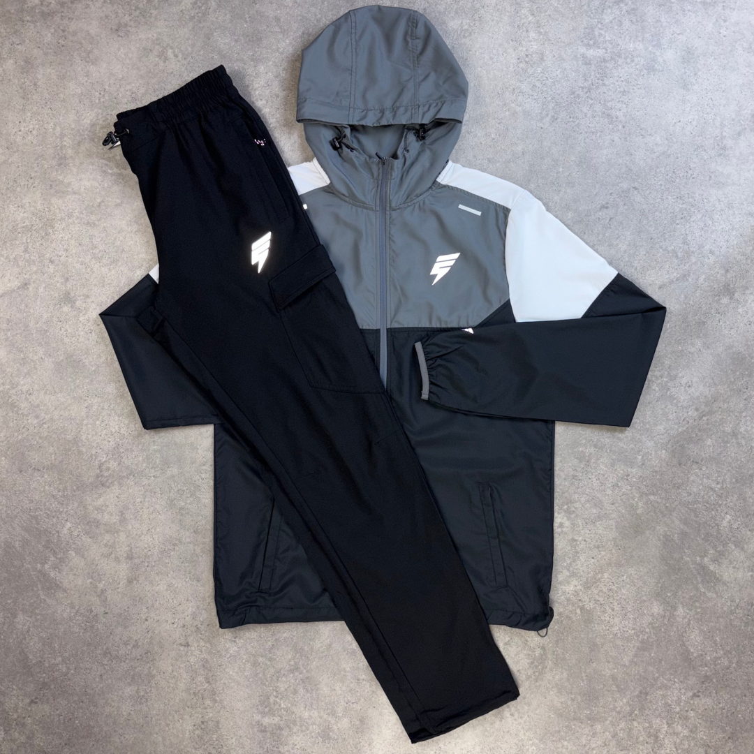 Elude vent windrunner 'black/grey' set