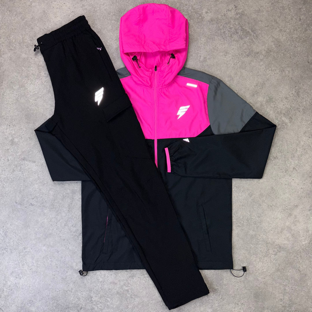 Elude vent windrunner 'pink/black' set