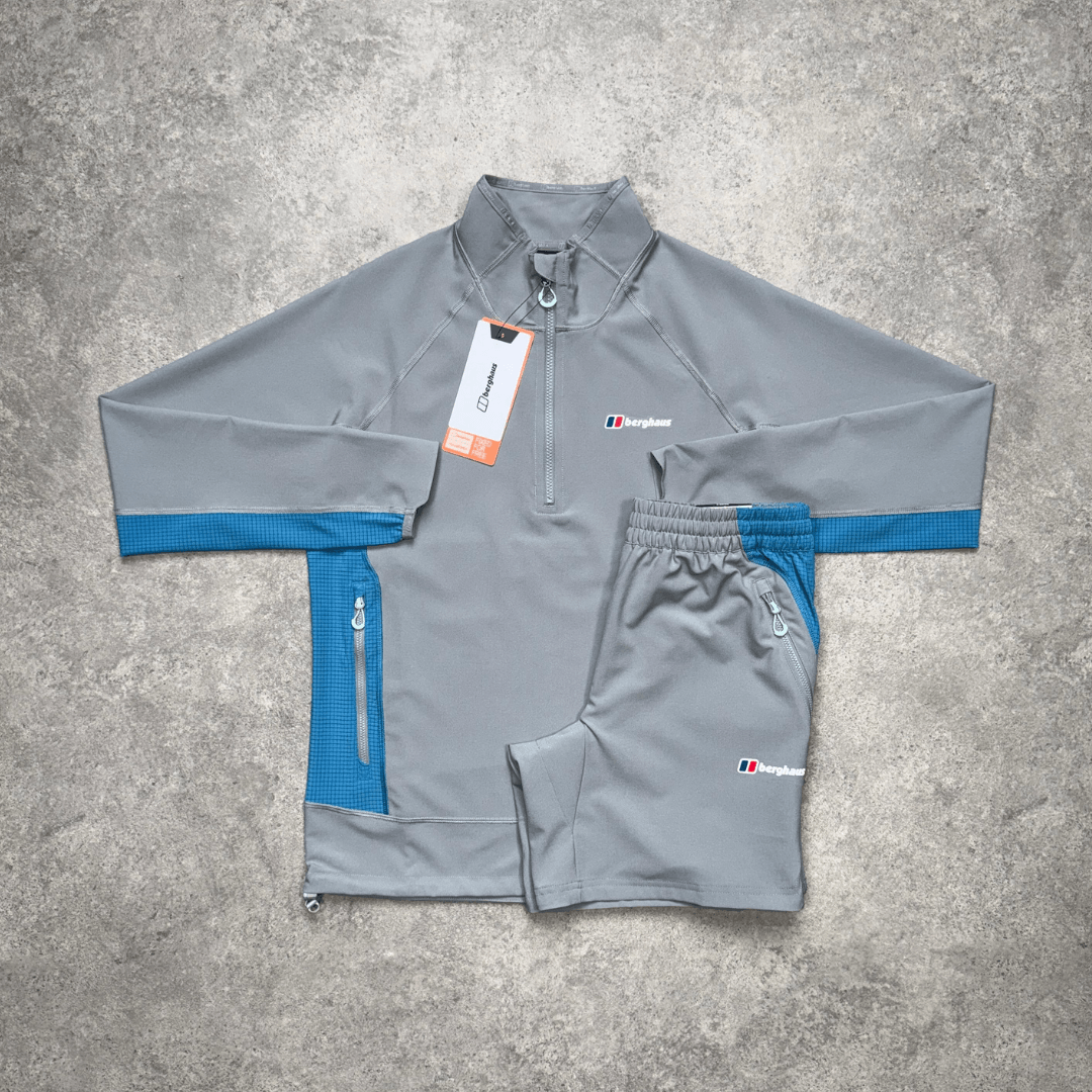 Berghaus Wavertree Half-Zip Shorts Set 'Garbo Grey'