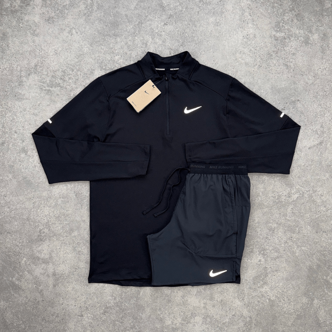 Nike 1/4 Zip Shorts Set 'Black'