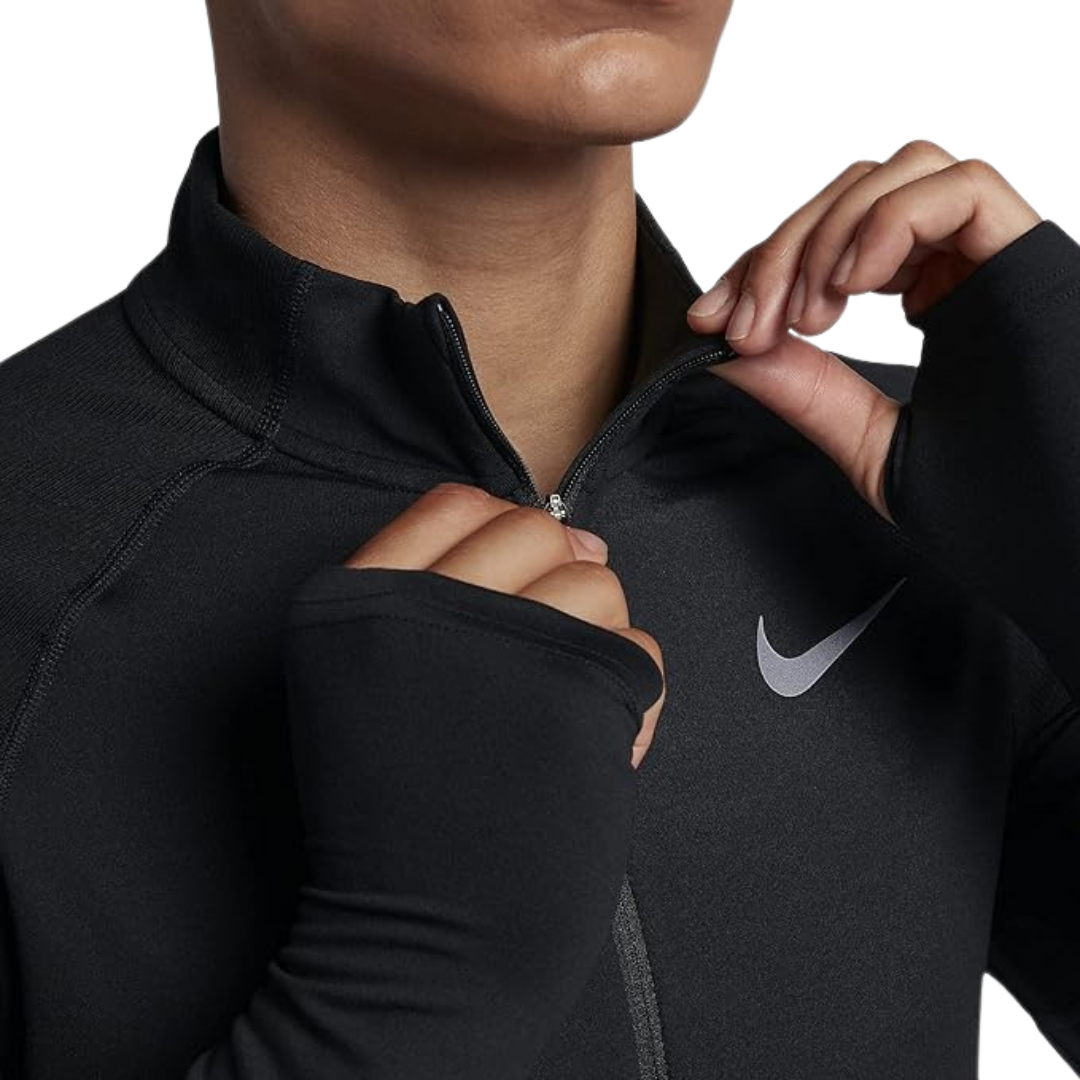 Nike 1/4 zip running top 'black'