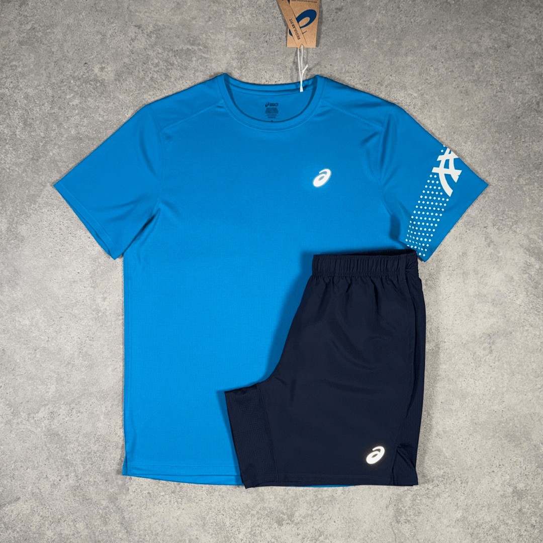 ASICS Icon T-Shirt Set 'Aegan Blue/Midnight'