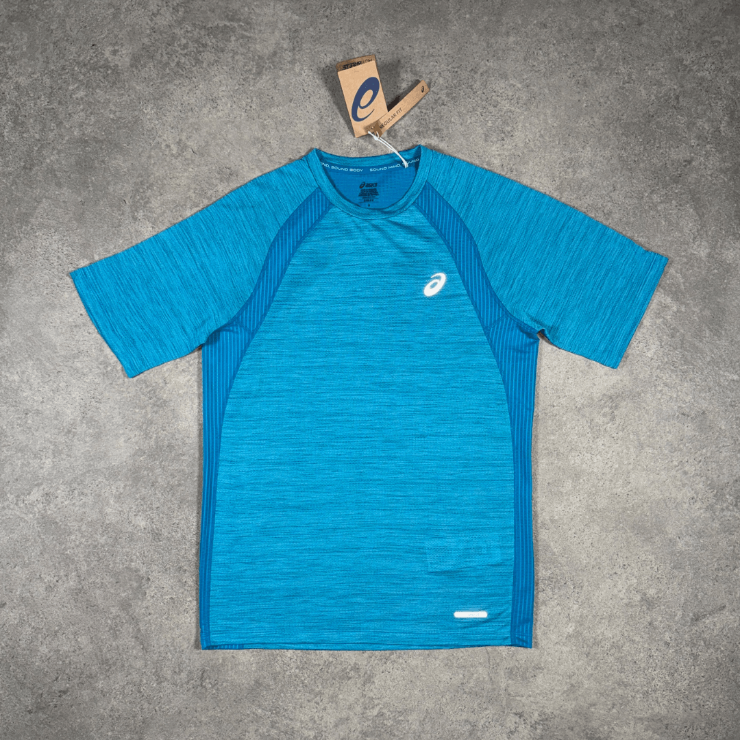 Men's ASICS Road T-Shirt in Aegan Blue