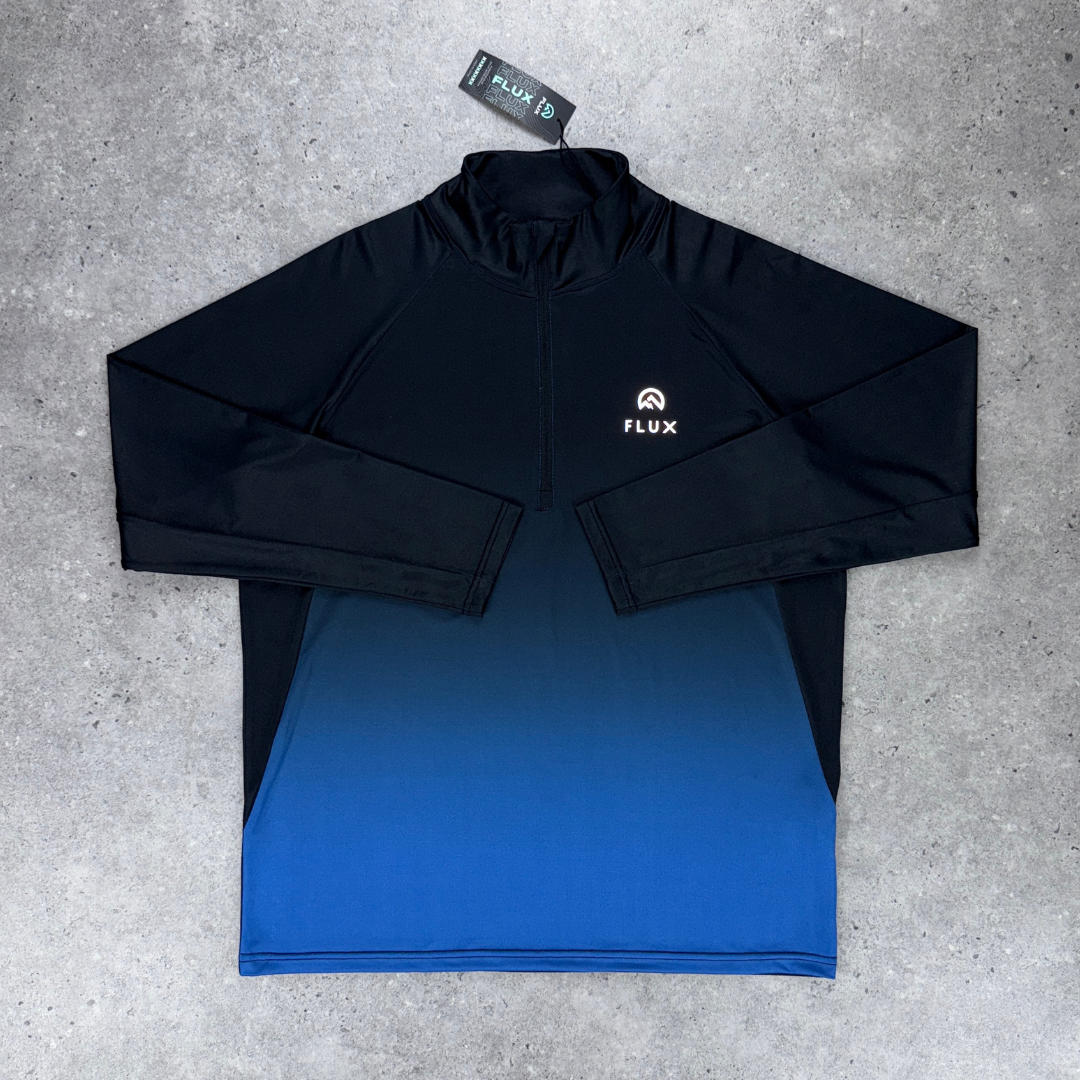 Flux Gradient 1/4 Zip 'Black/Cobalt'