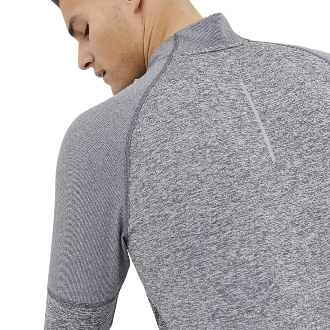 Nike 1/4 zip running top 'grey'