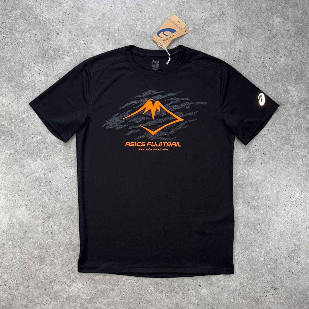 Asics fujitrail all over print short set 'black'