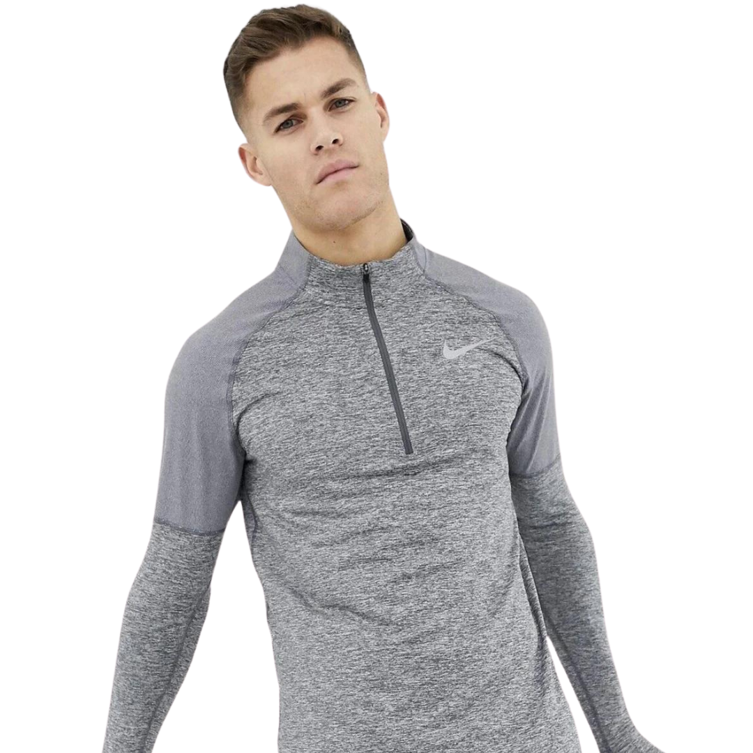 Nike 1/4 zip running top 'grey'