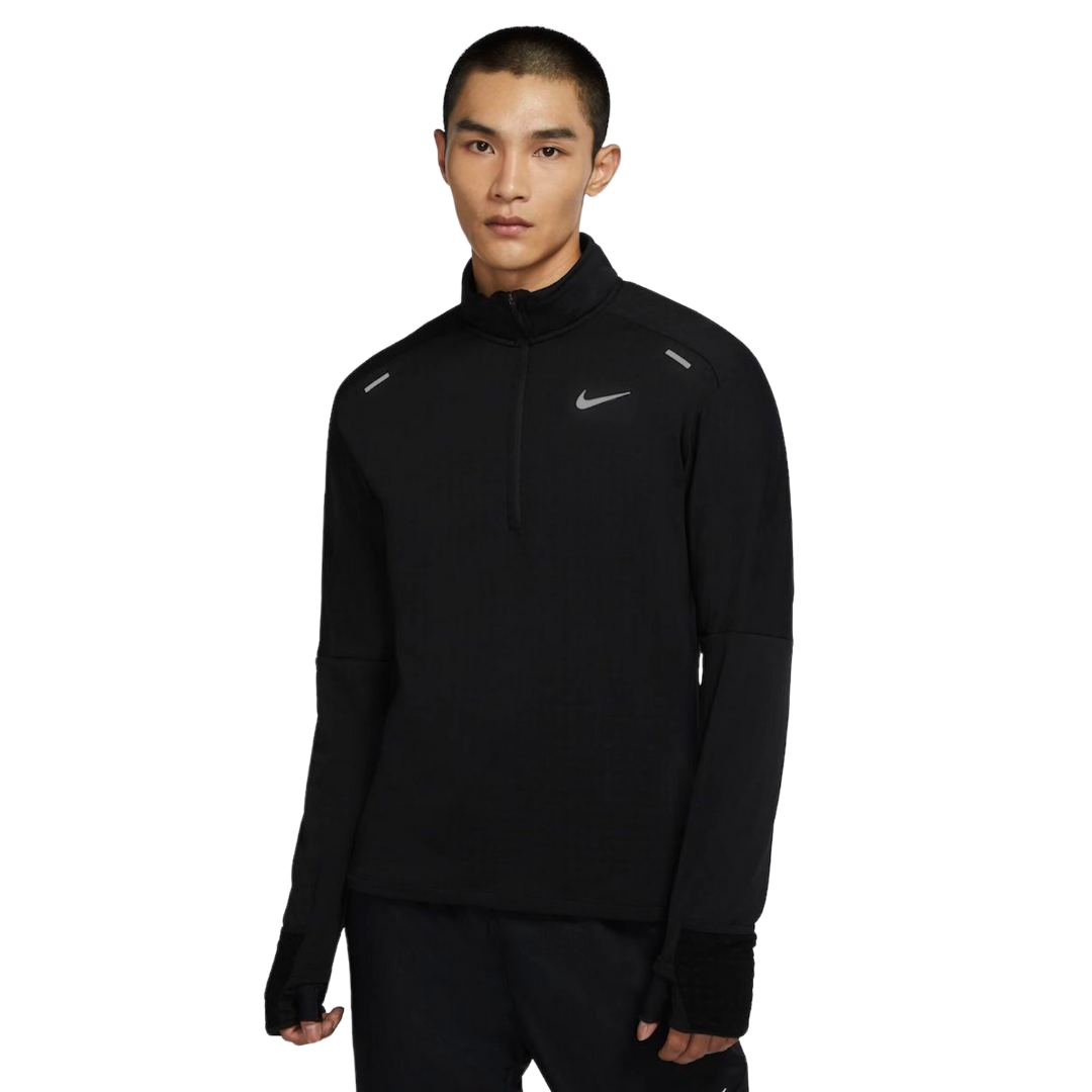 Nike 1/4 zip therma-fit running top 'black'