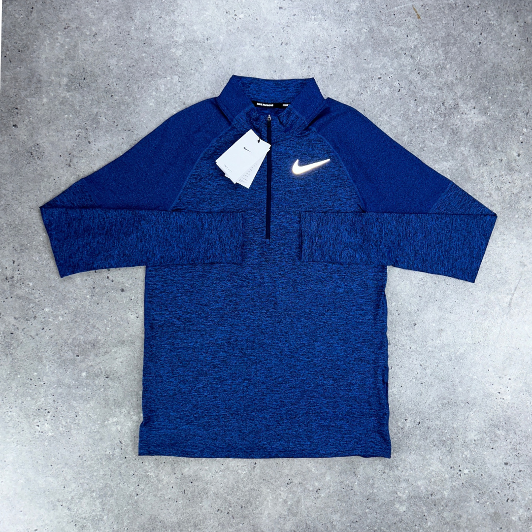 Nike 1/4 zip running top 'blue'