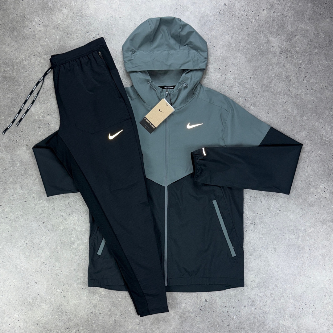 Nike windrunner 'smoke grey/black' pants set