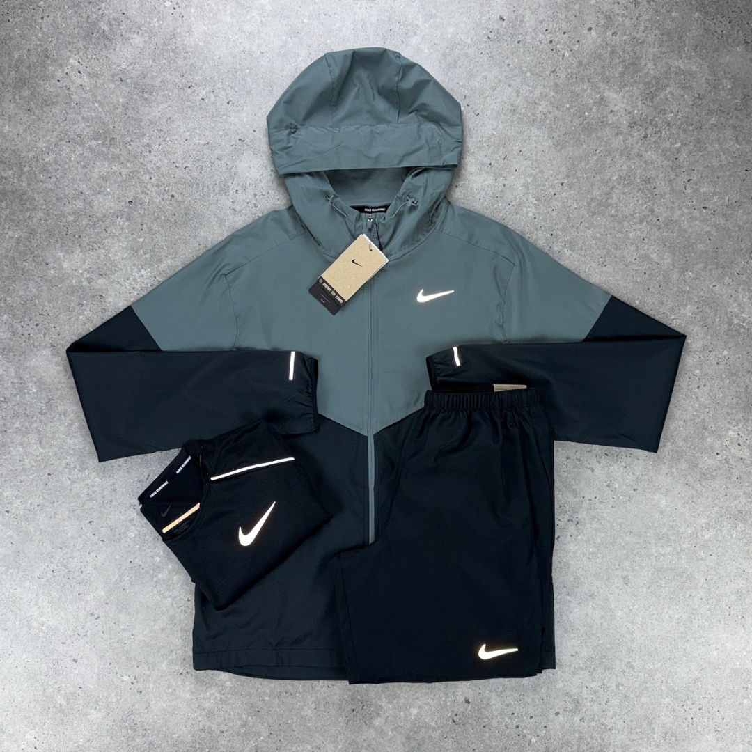 Nike windrunner miler short tri-set 'black/smoke grey/black'