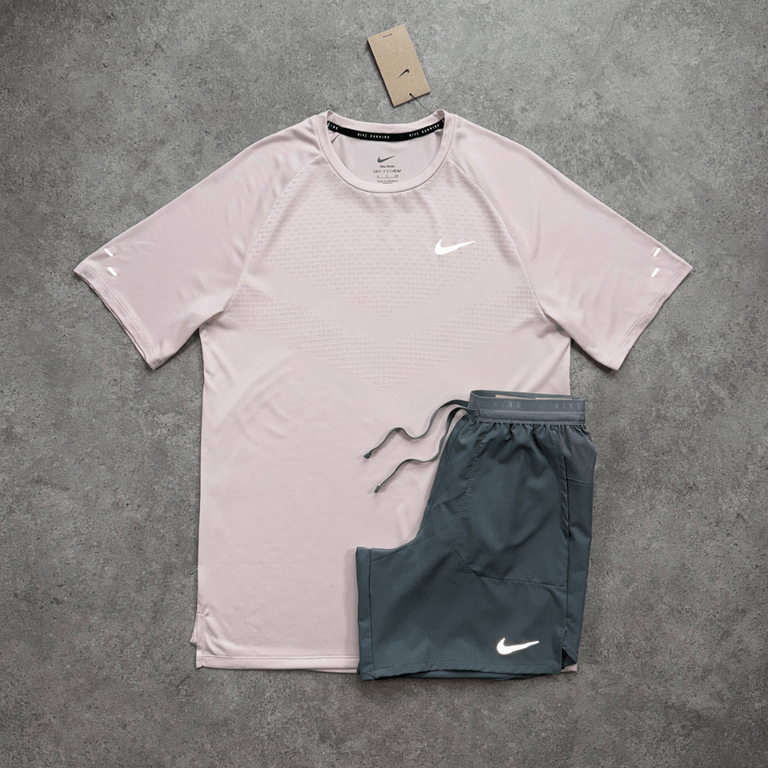 Men's Nike Stride Shorts Set 'Silt Red/Grey'
