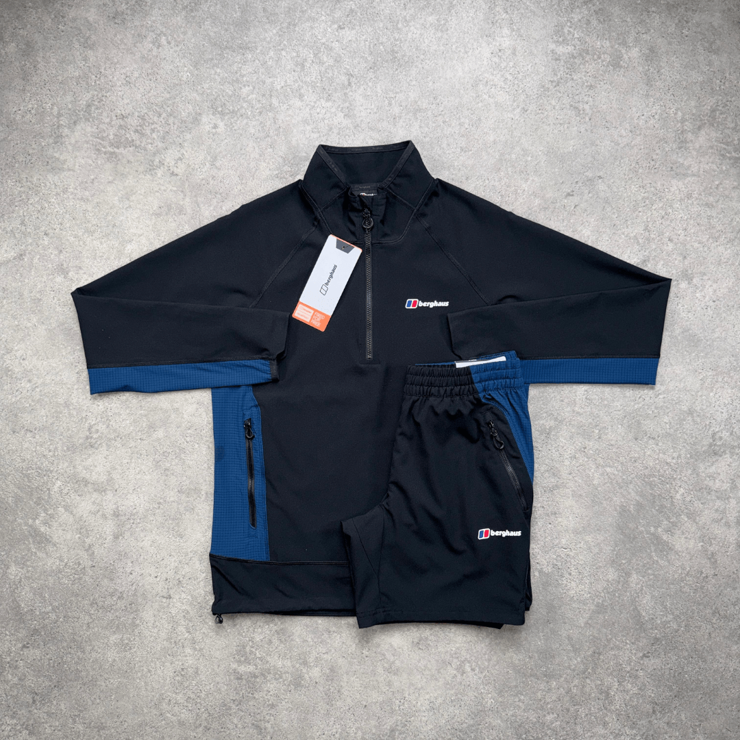 Berghaus Wavertree Half-Zip Shorts Set 'Jet Black'