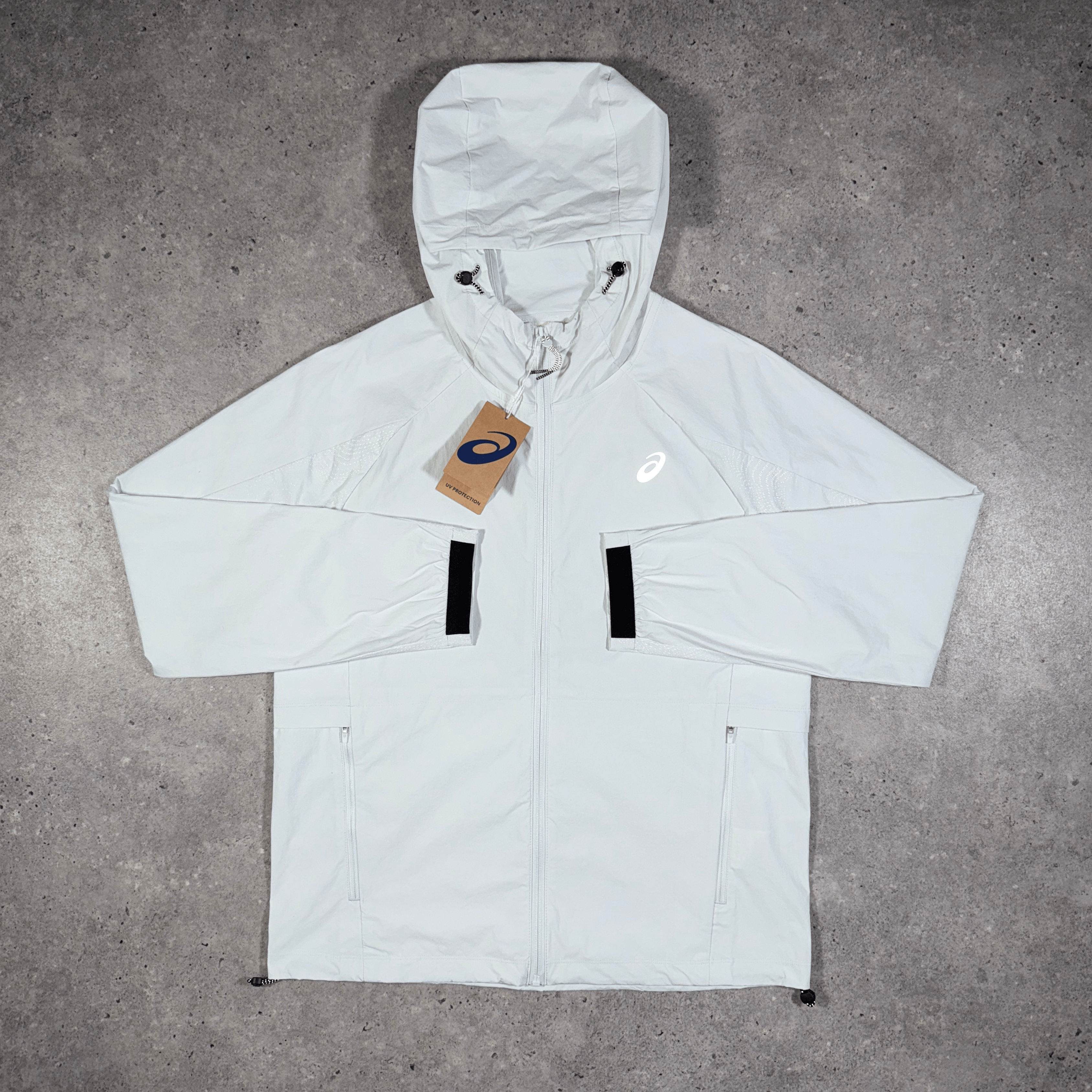 Men's Asics reflective jacket in white