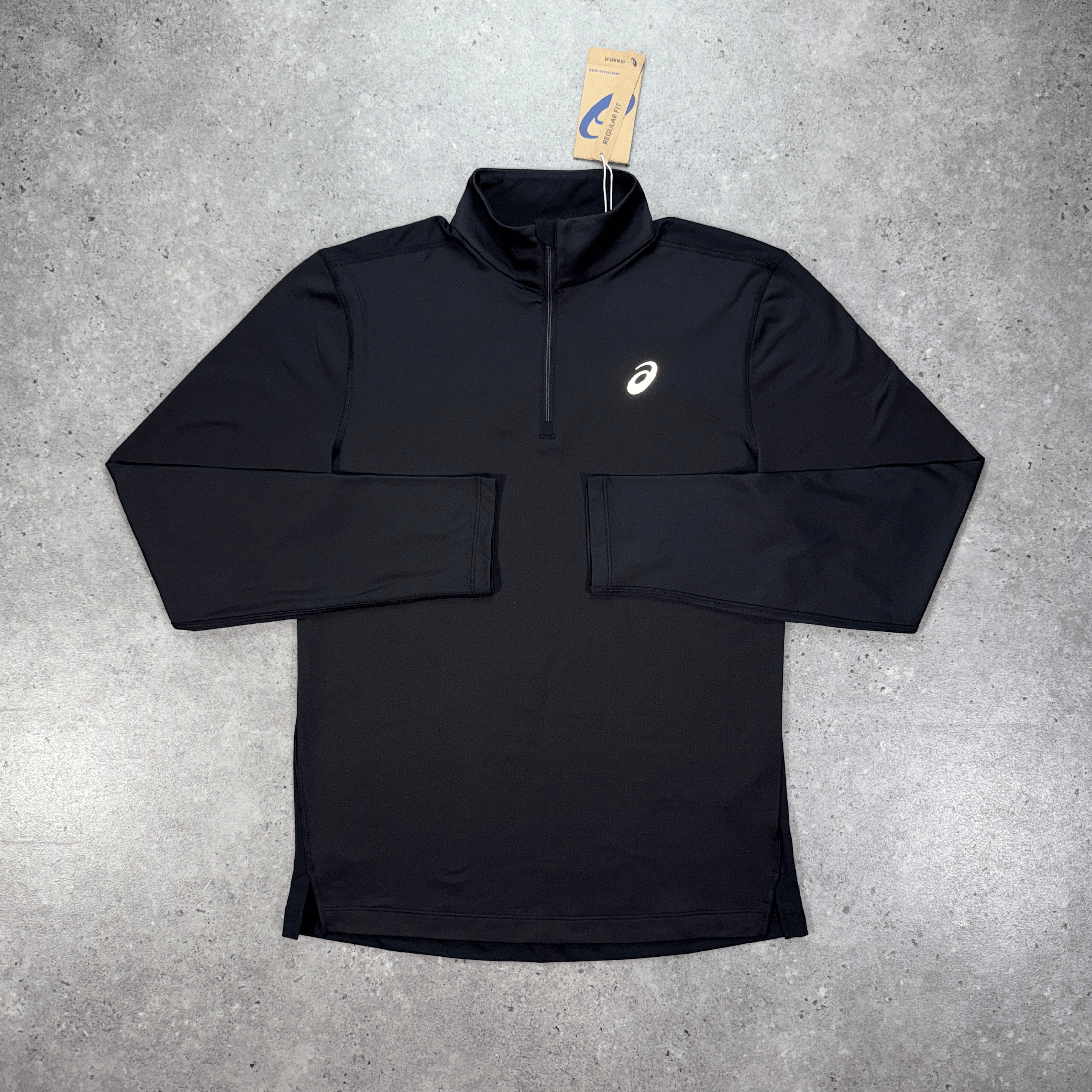 Men's Asics therma 1/4 zip in black