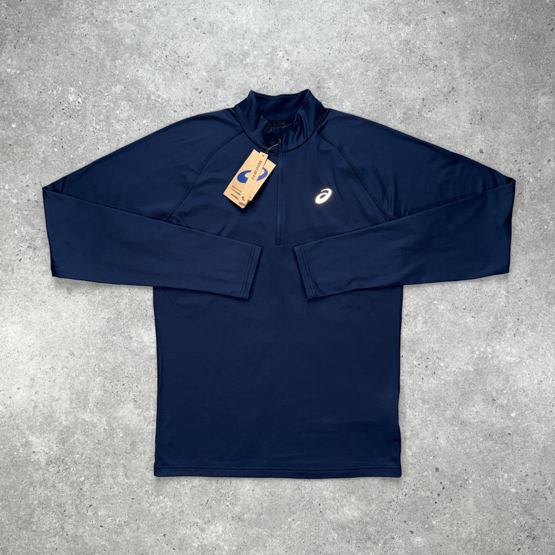 Men's Asics therma 1/4 zip top in midnight