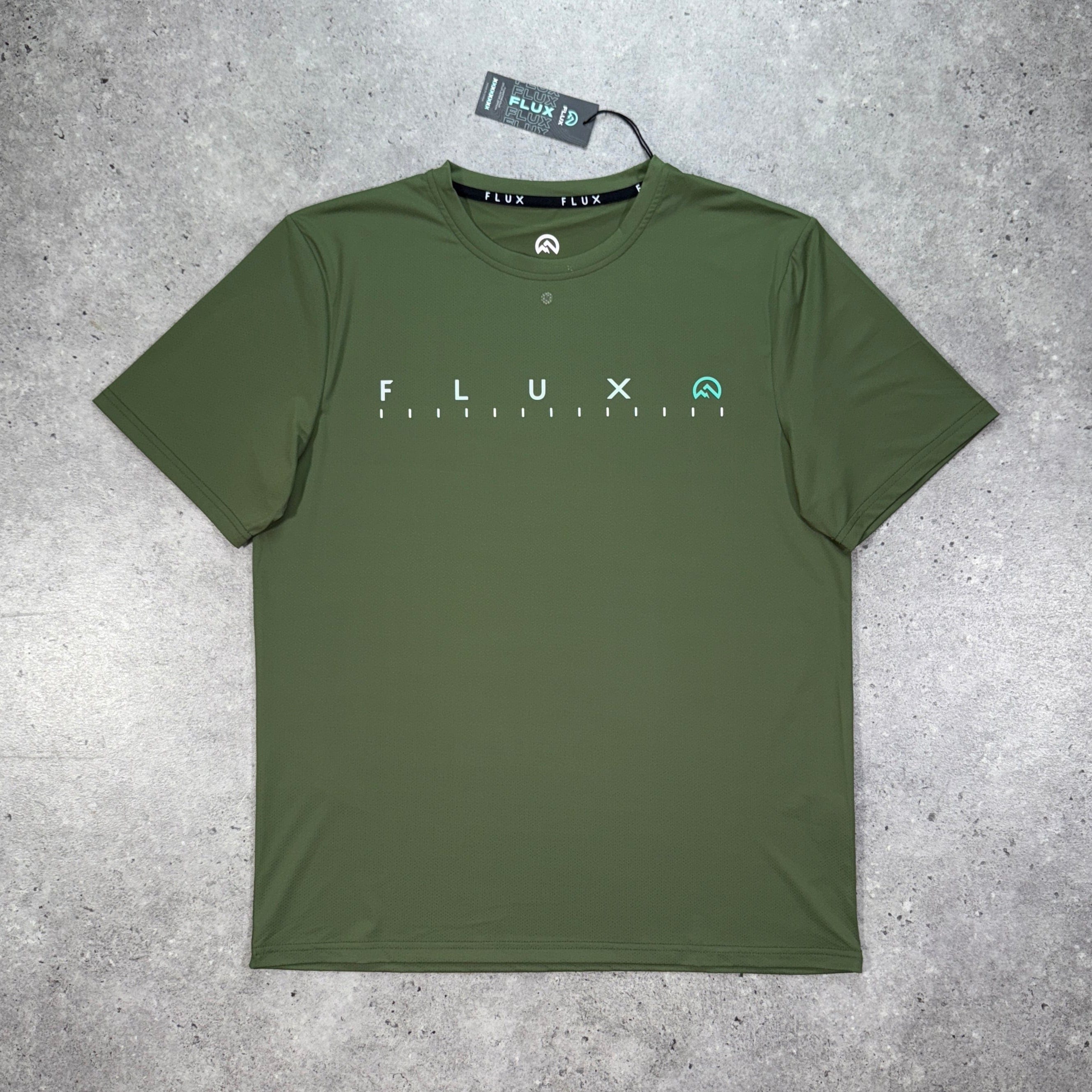 Men's Flux Graphic Logo T-Shirt khaki alkaline