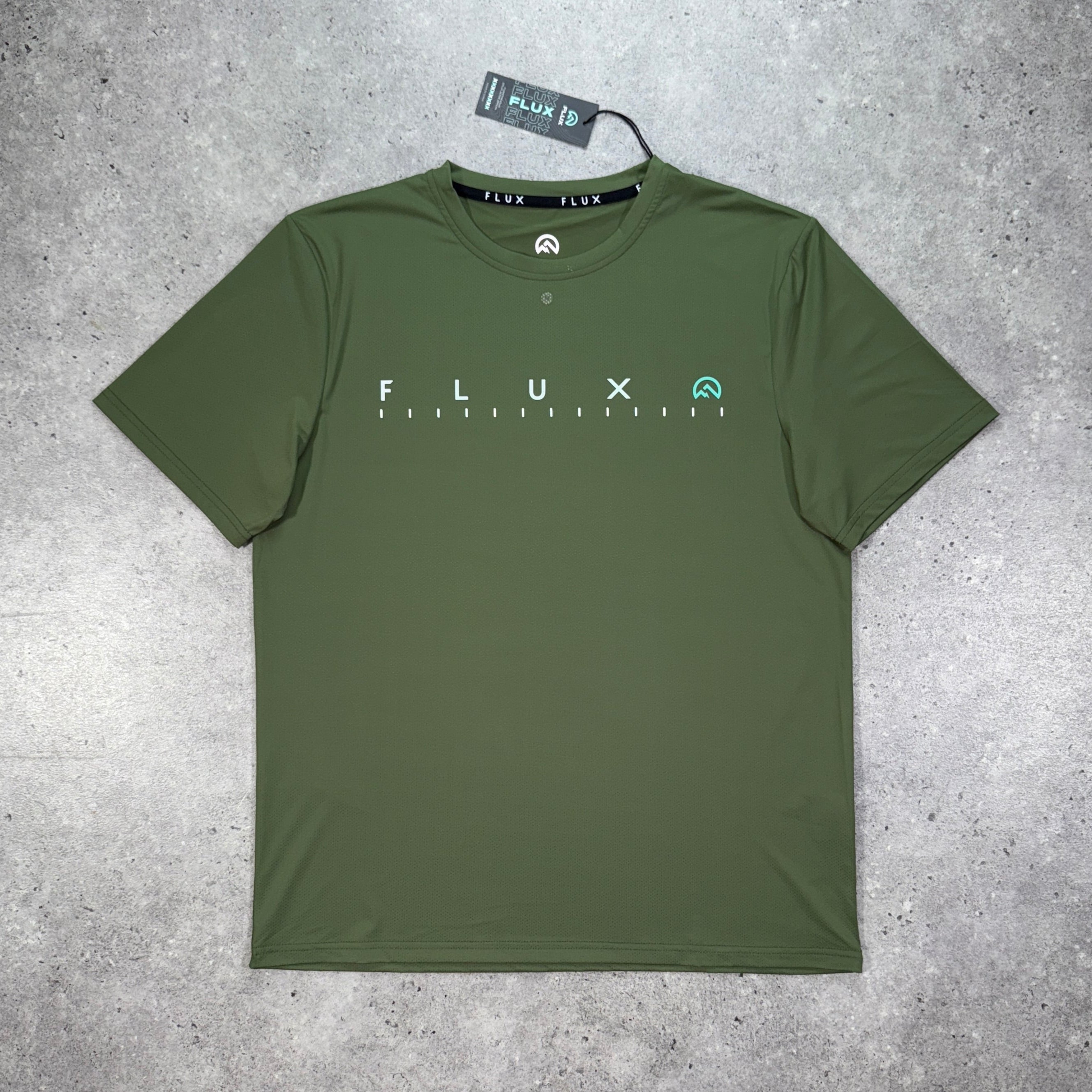 Flux Graphic Logo T-Shirt 'khaki/alkaline' SS25