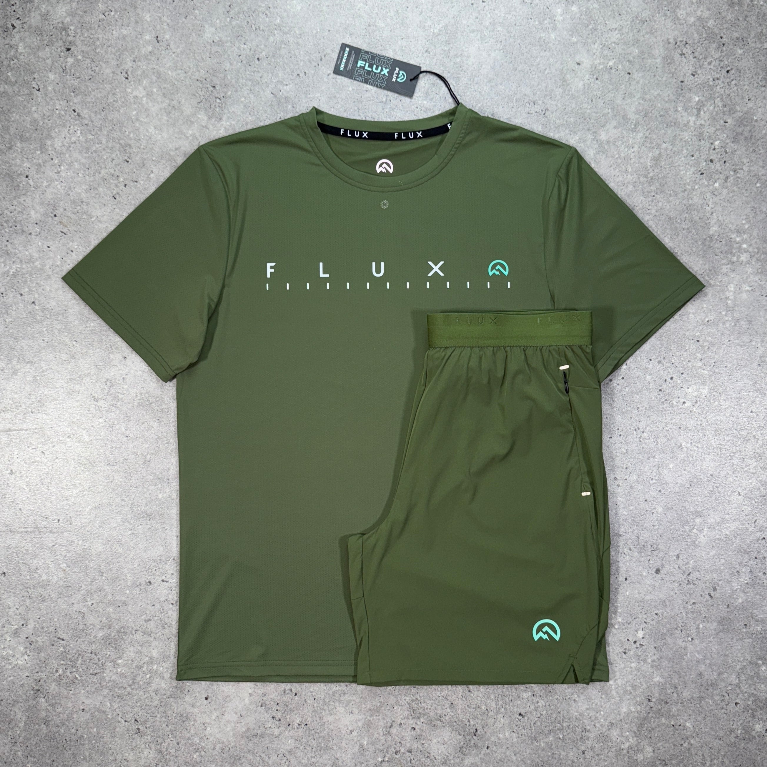 Flux Graphic Performance Set 'khaki/alkaline'