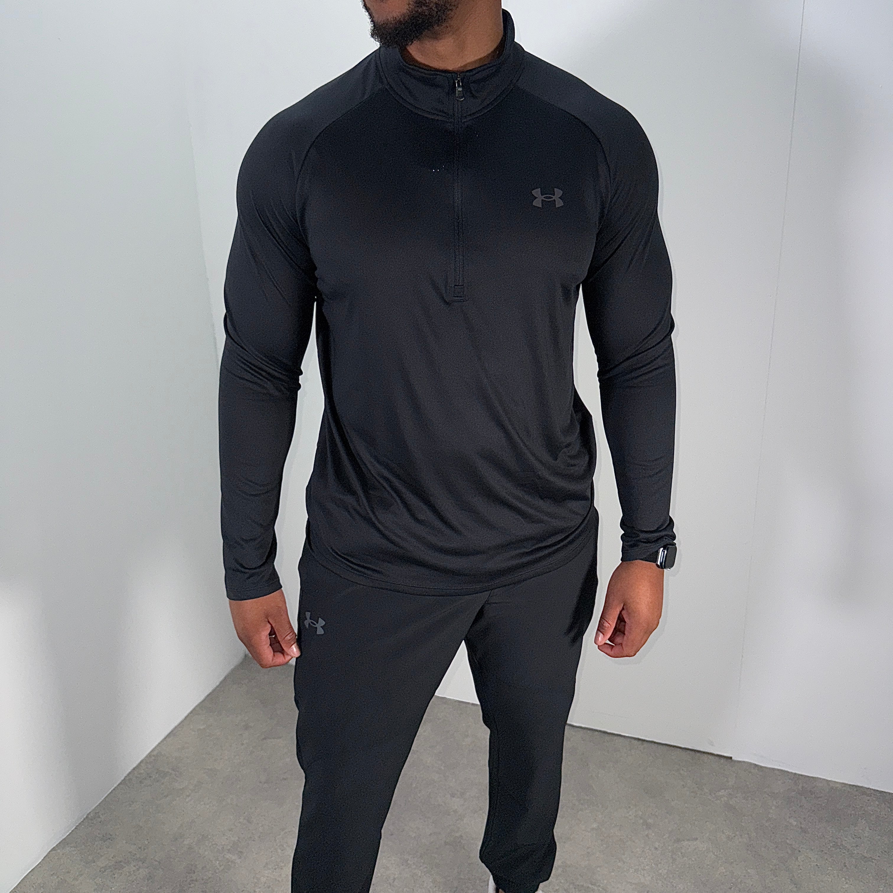 Under armour tech 1/4 zip tracksuit set 'black'