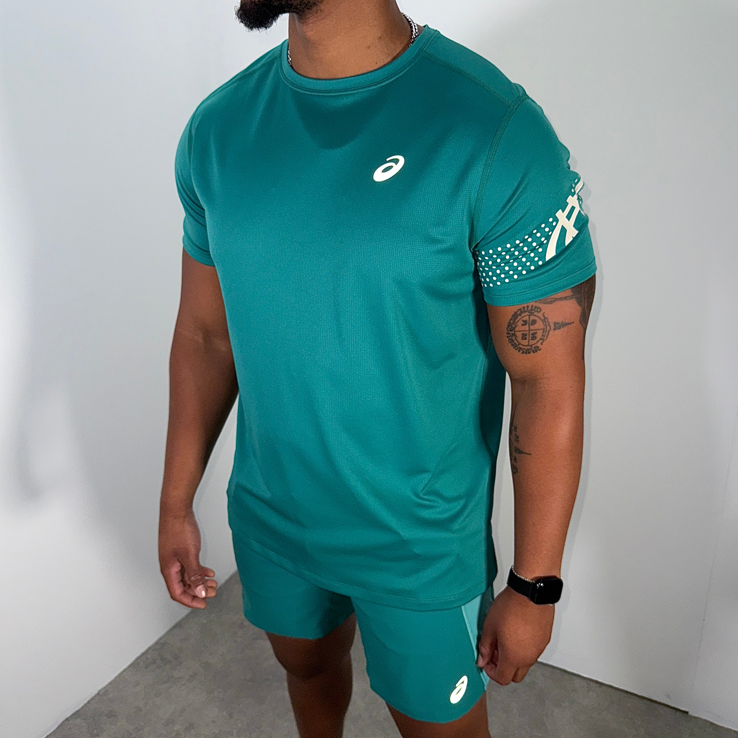 Asics icon t-shirt road set 'rainy lake'