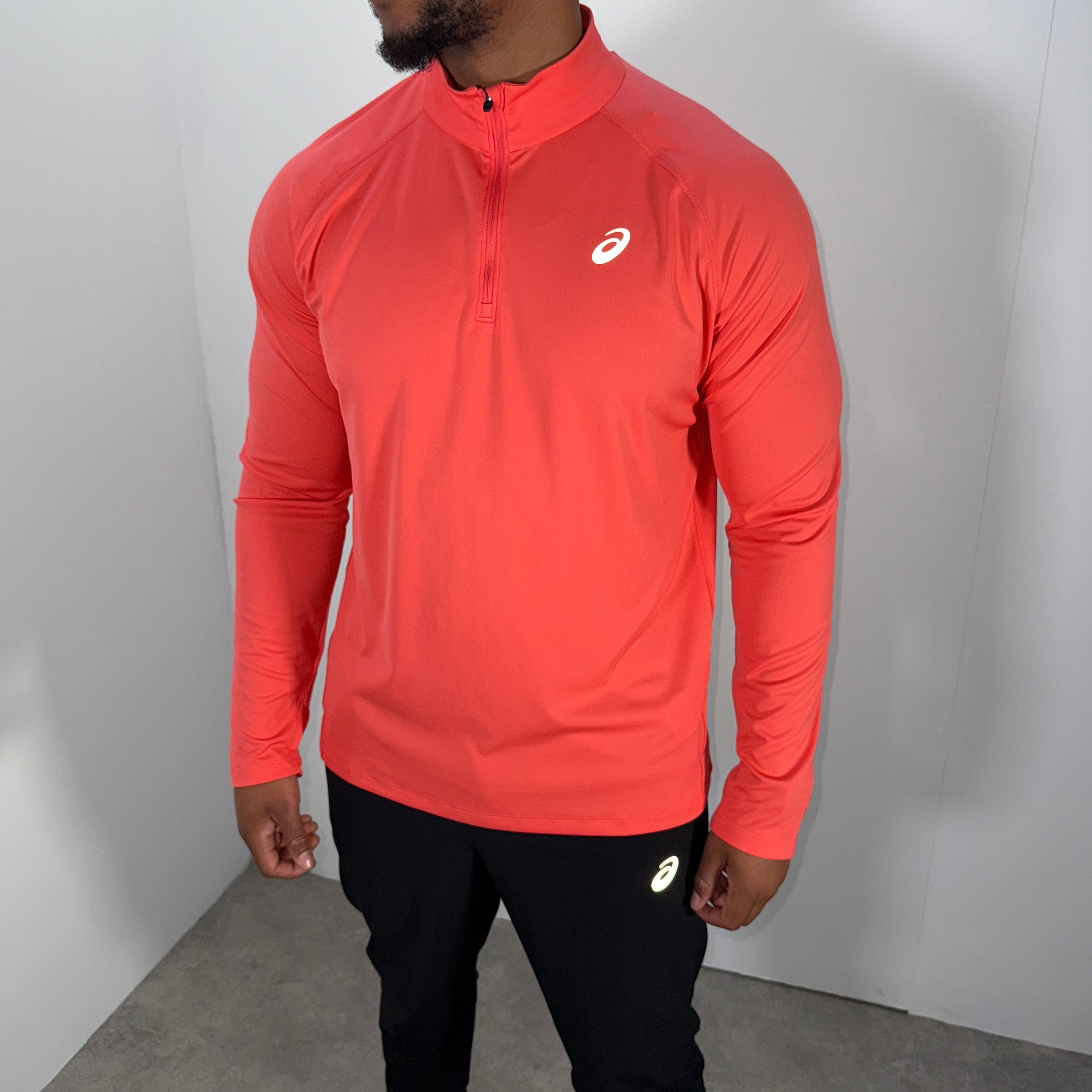 ASICS Core 1/4 Zip Pants Set 'Coral/Black'