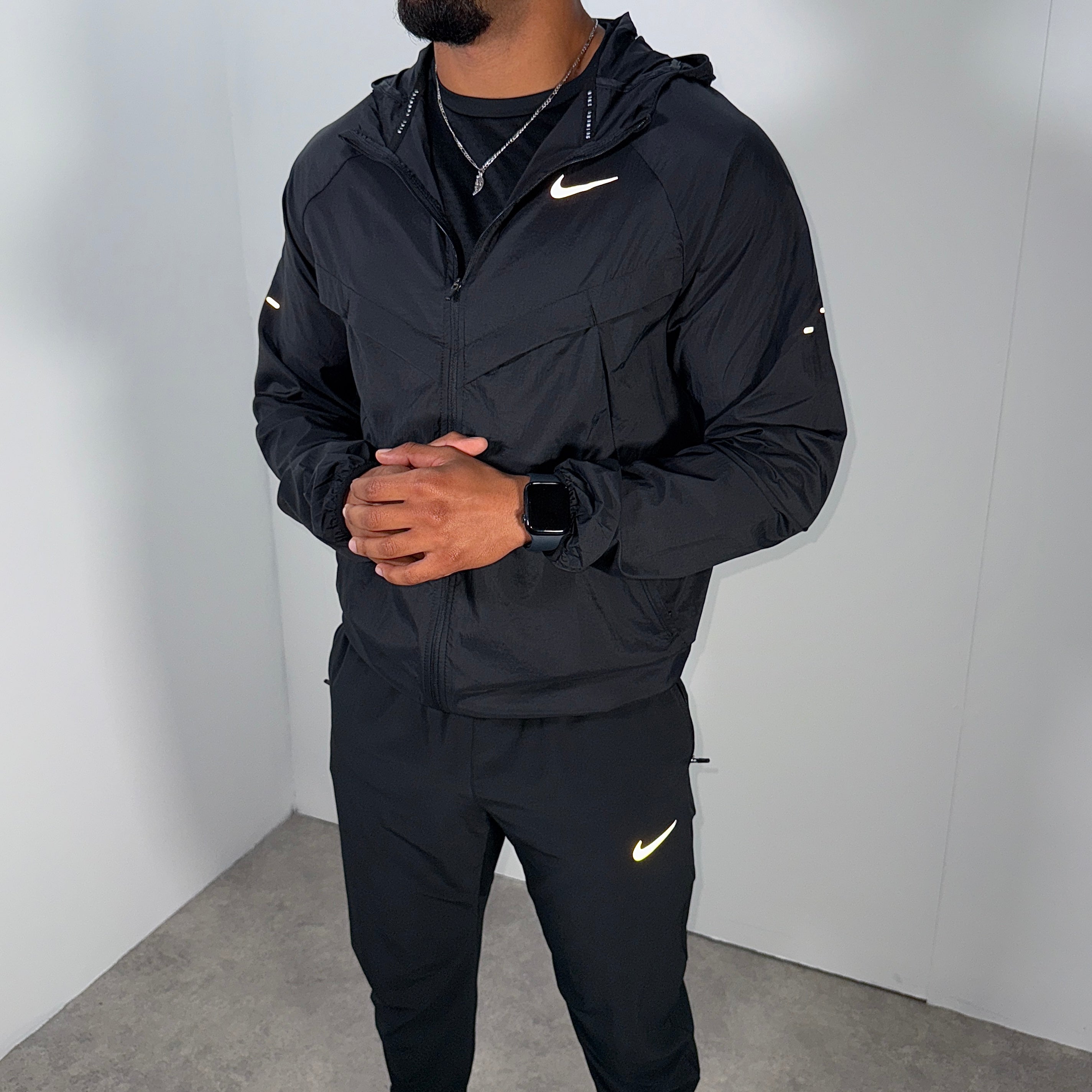 Nike repel stride lightweight tracksuit set 'black'