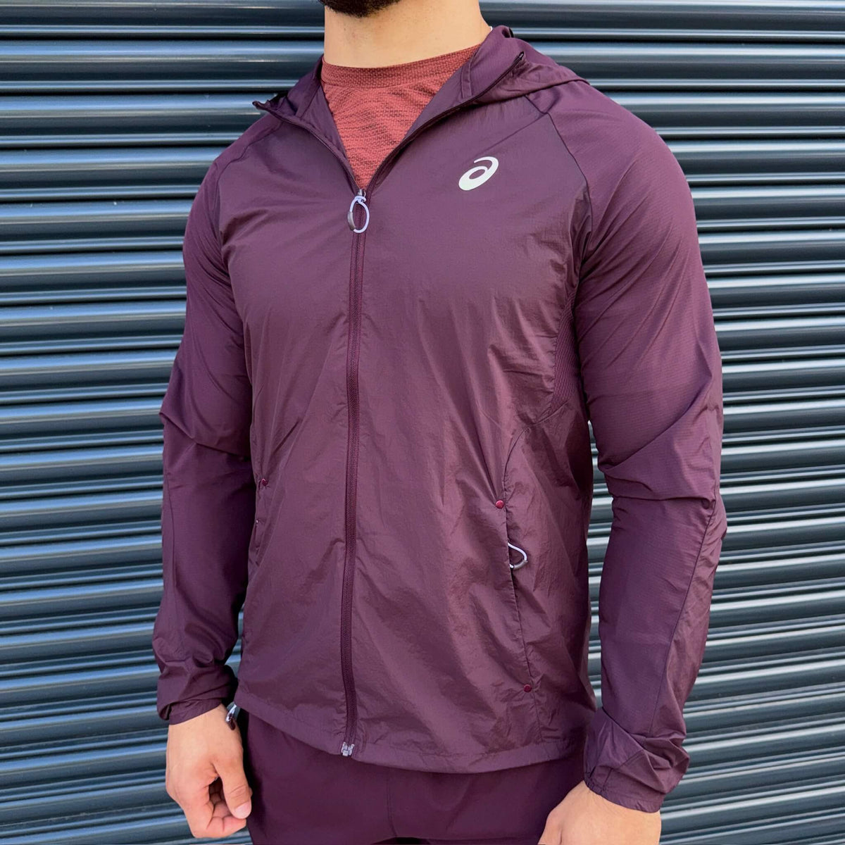 ASICS Road Packable Lightweight Jacket 'Dark Currant'