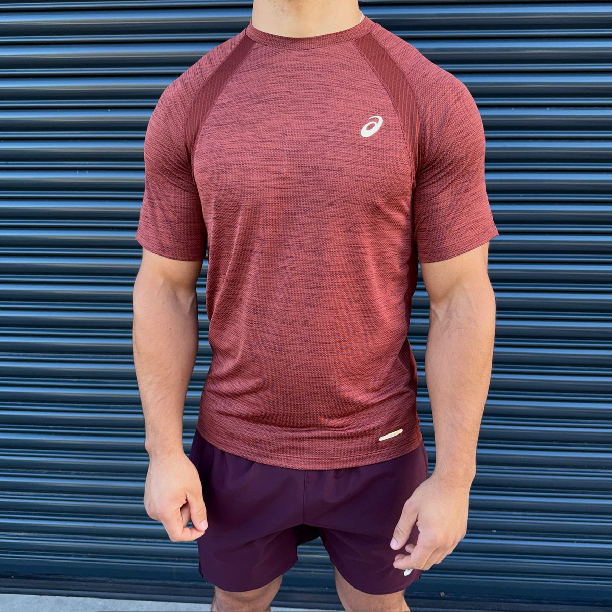ASICS Road Core Shorts Set 'Singed Red/Dark Currant'