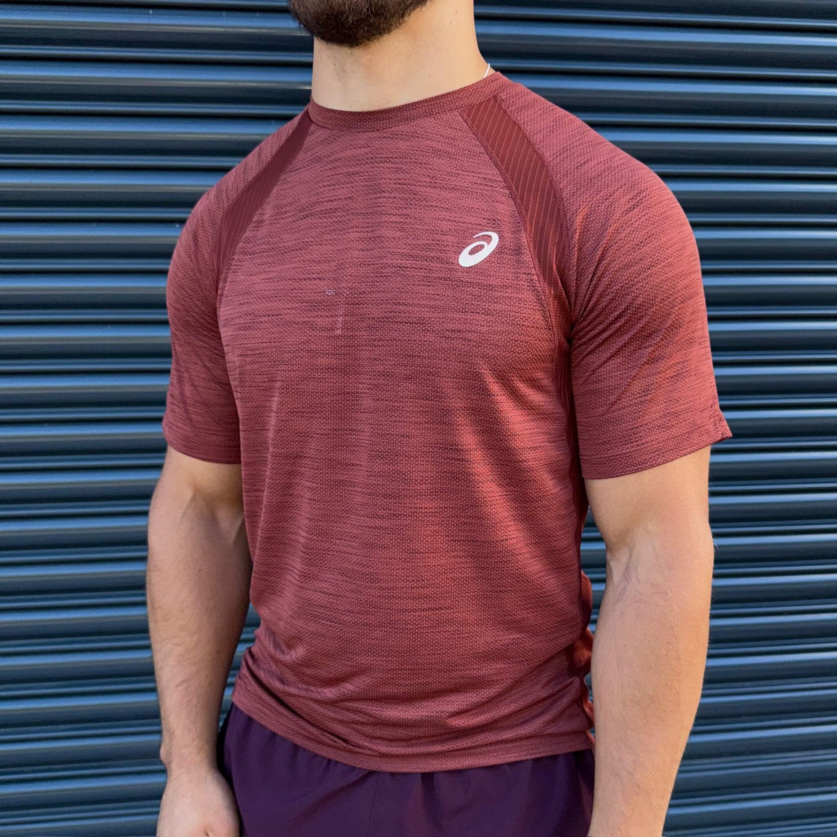 ASICS Road Core Shorts Set 'Singed Red/Dark Currant'