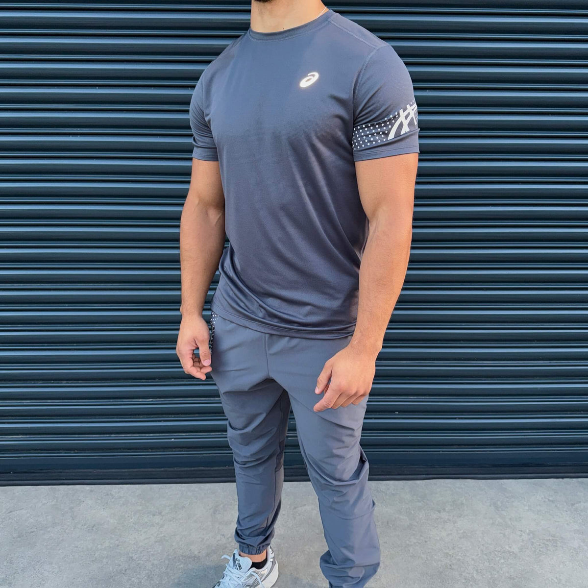ASICS Icon T-Shirt Pants Set 'Carrier Grey'