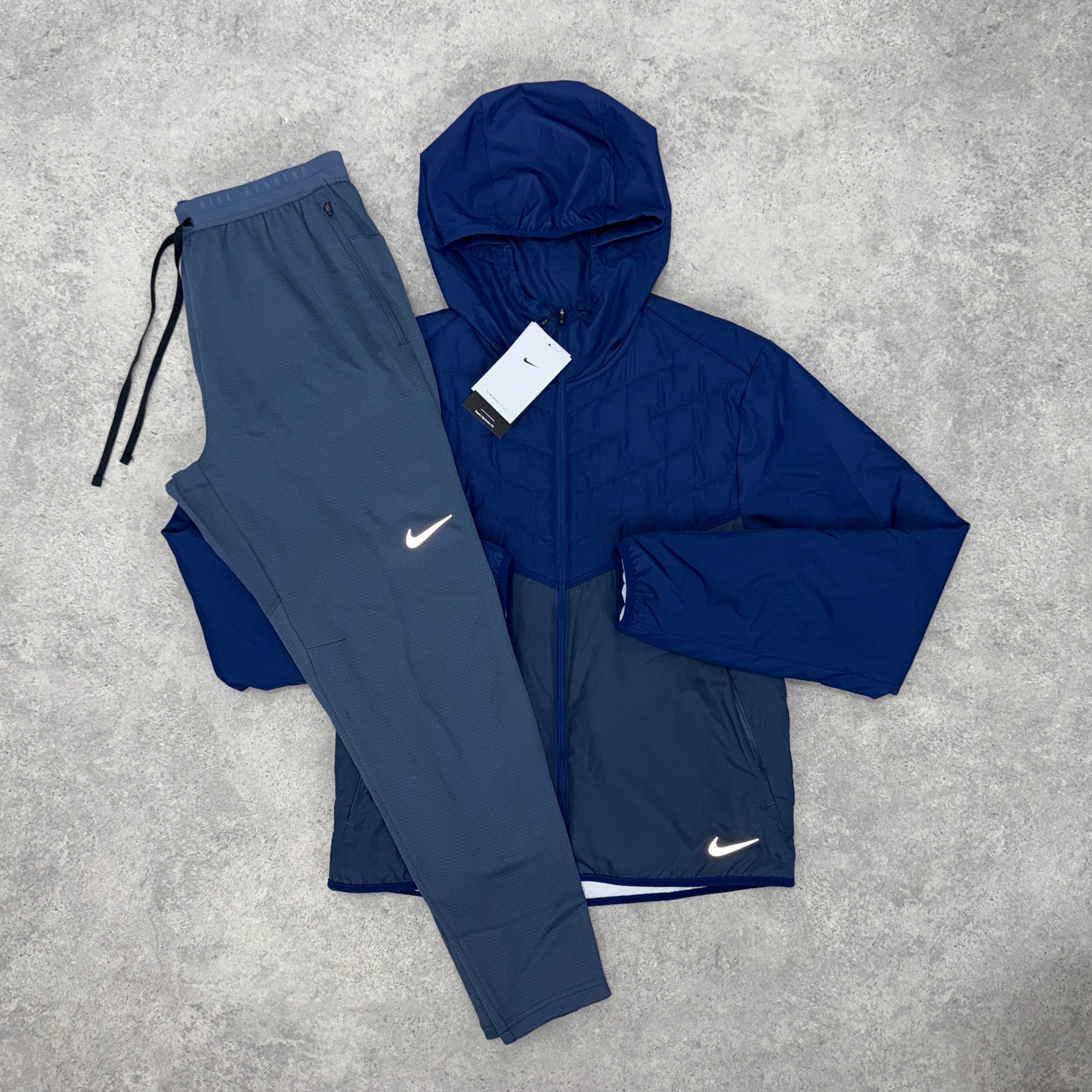 Nike aerolayer jacket stride pants set 'thunder blue'