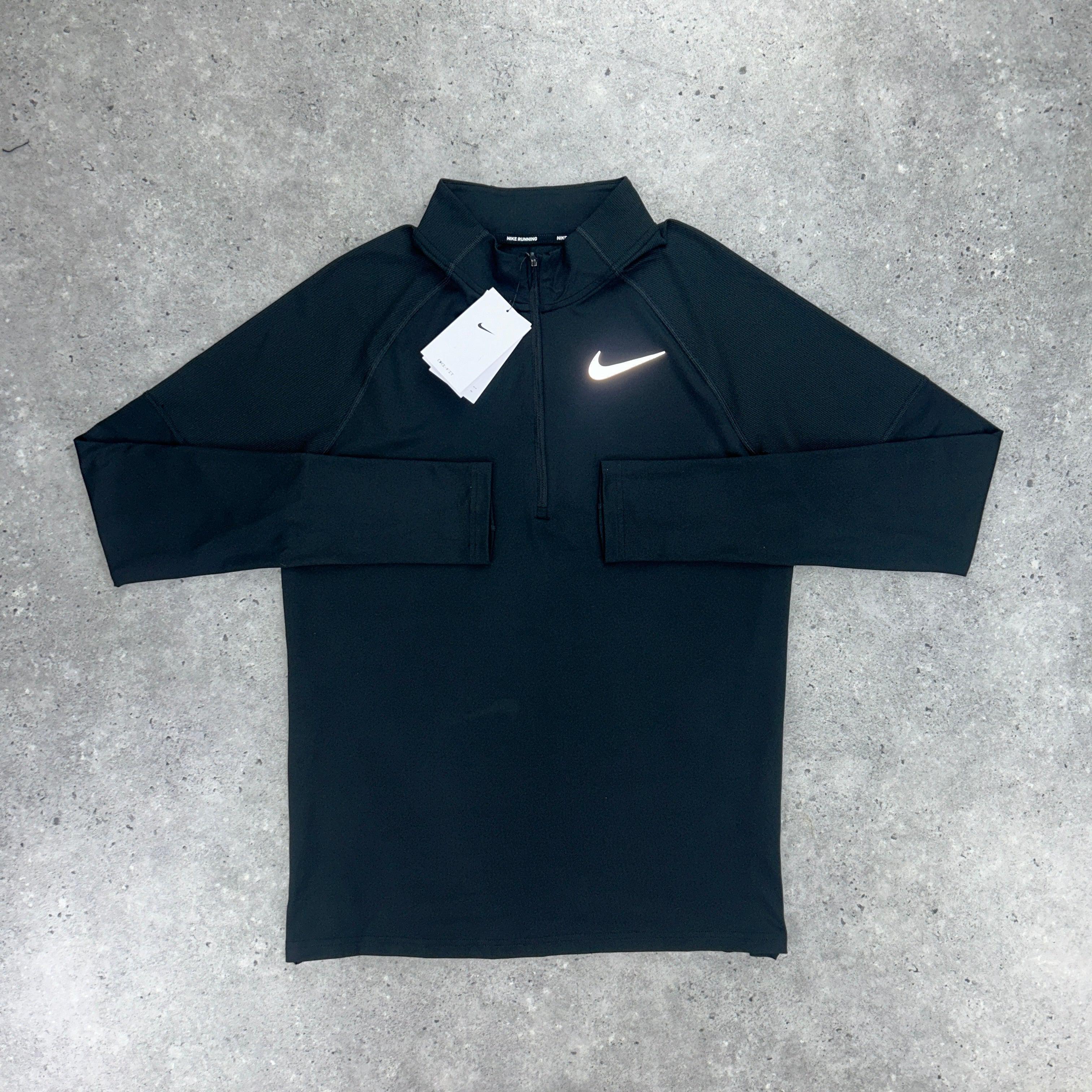 Nike 1/4 zip running top 'black'