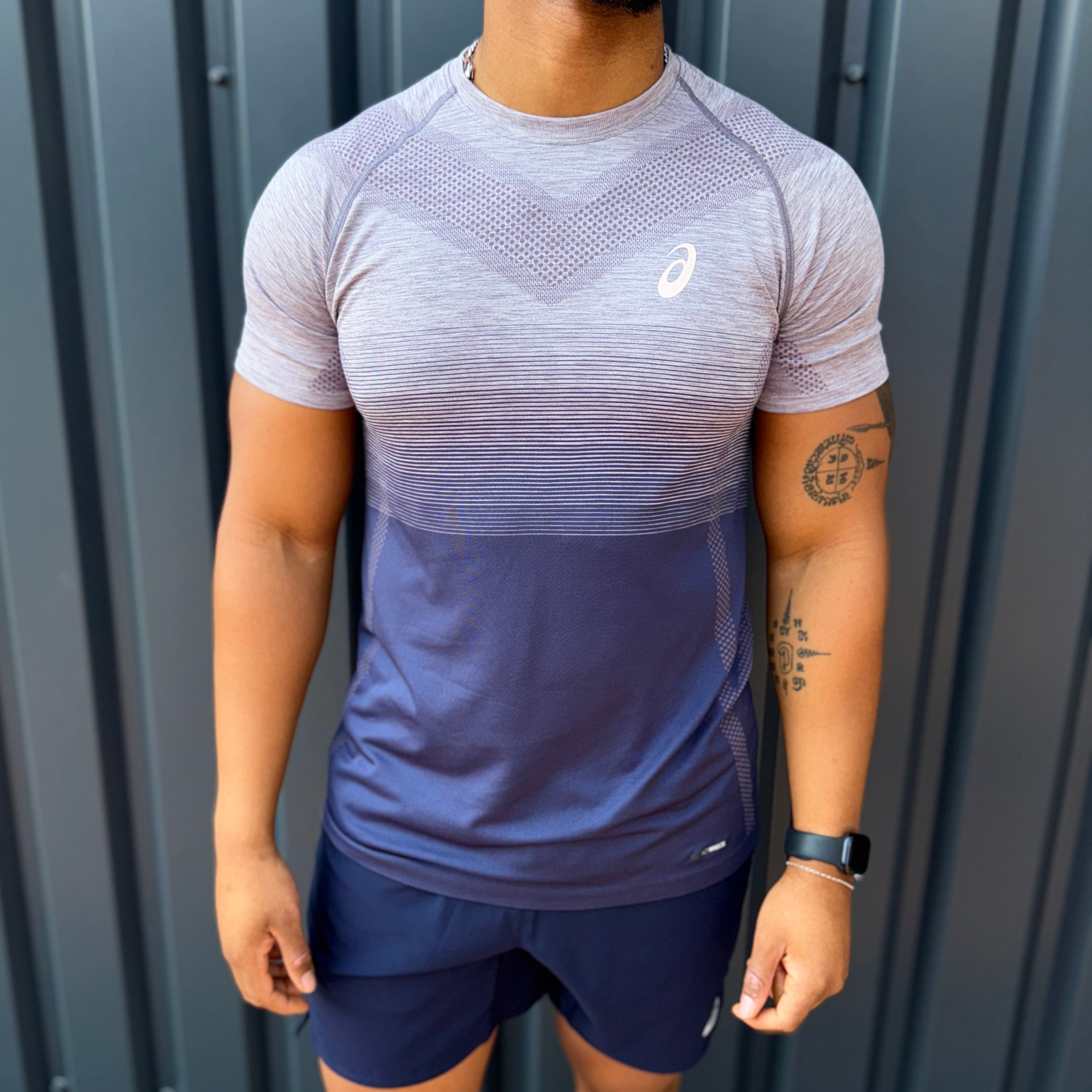 asics seamless performance set 'navy'