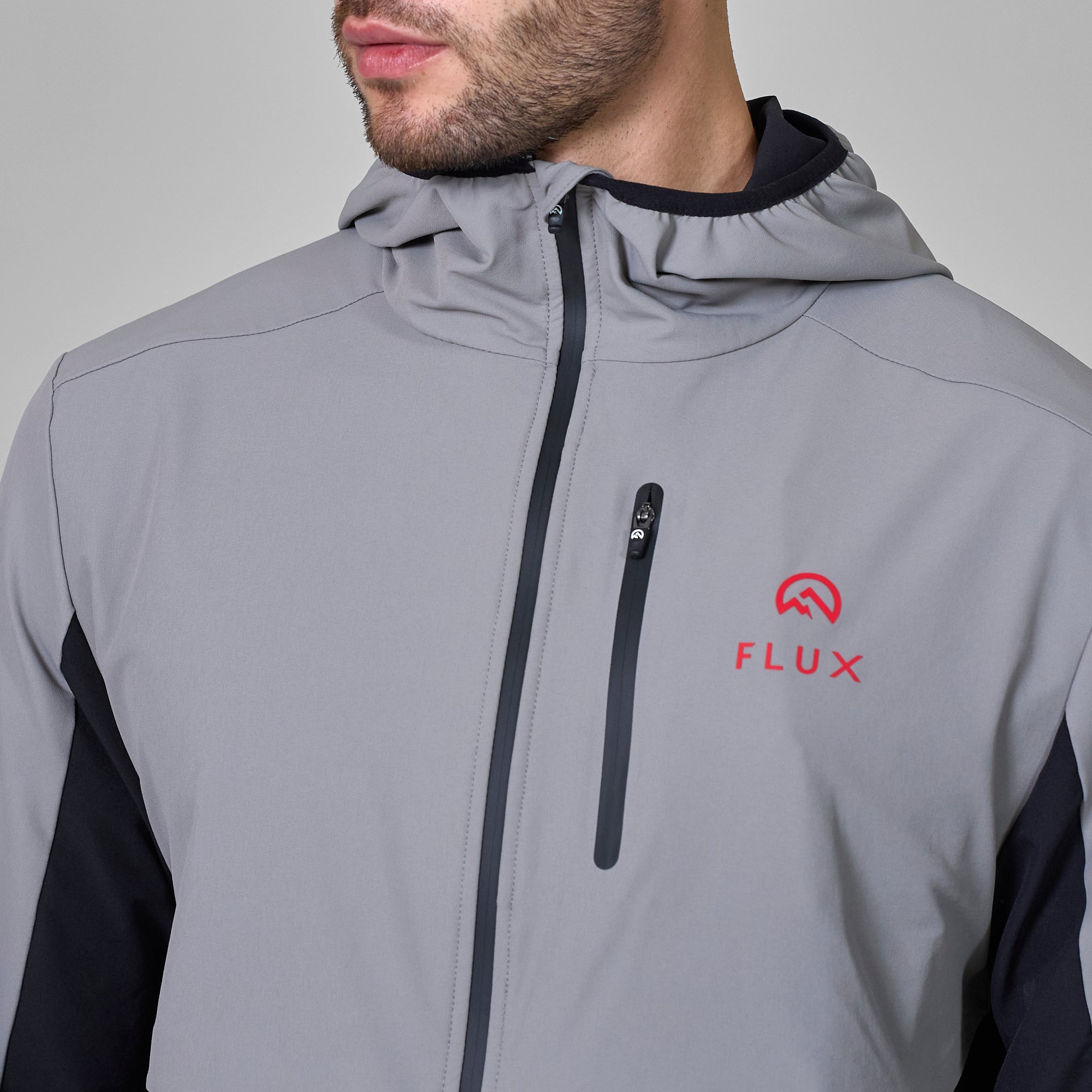 Flux Versatility Tracksuit Jacket 'Black/Grey/Red'