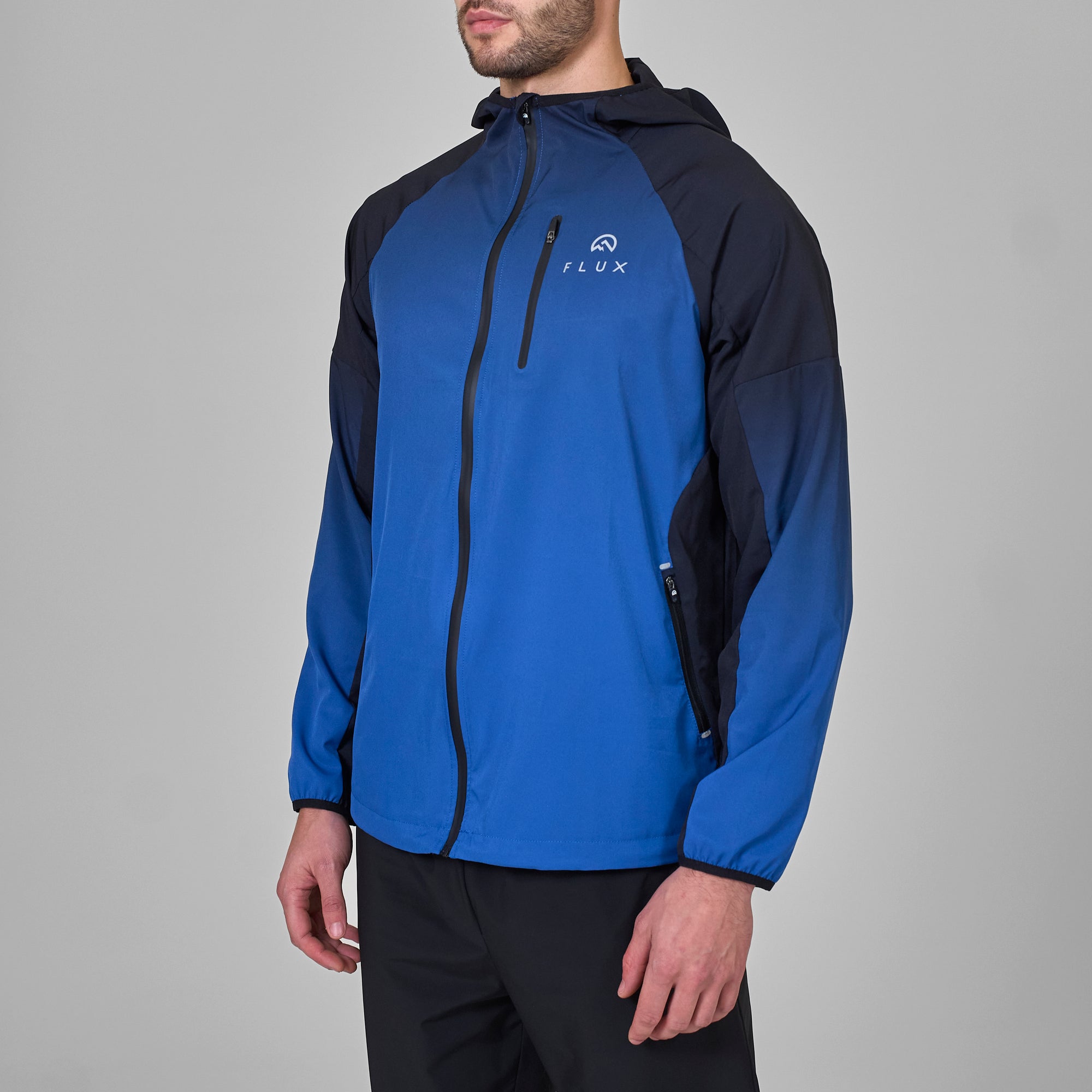 Flux Gradient Performance Tracksuit Tri-Set 'Black/Cobalt'