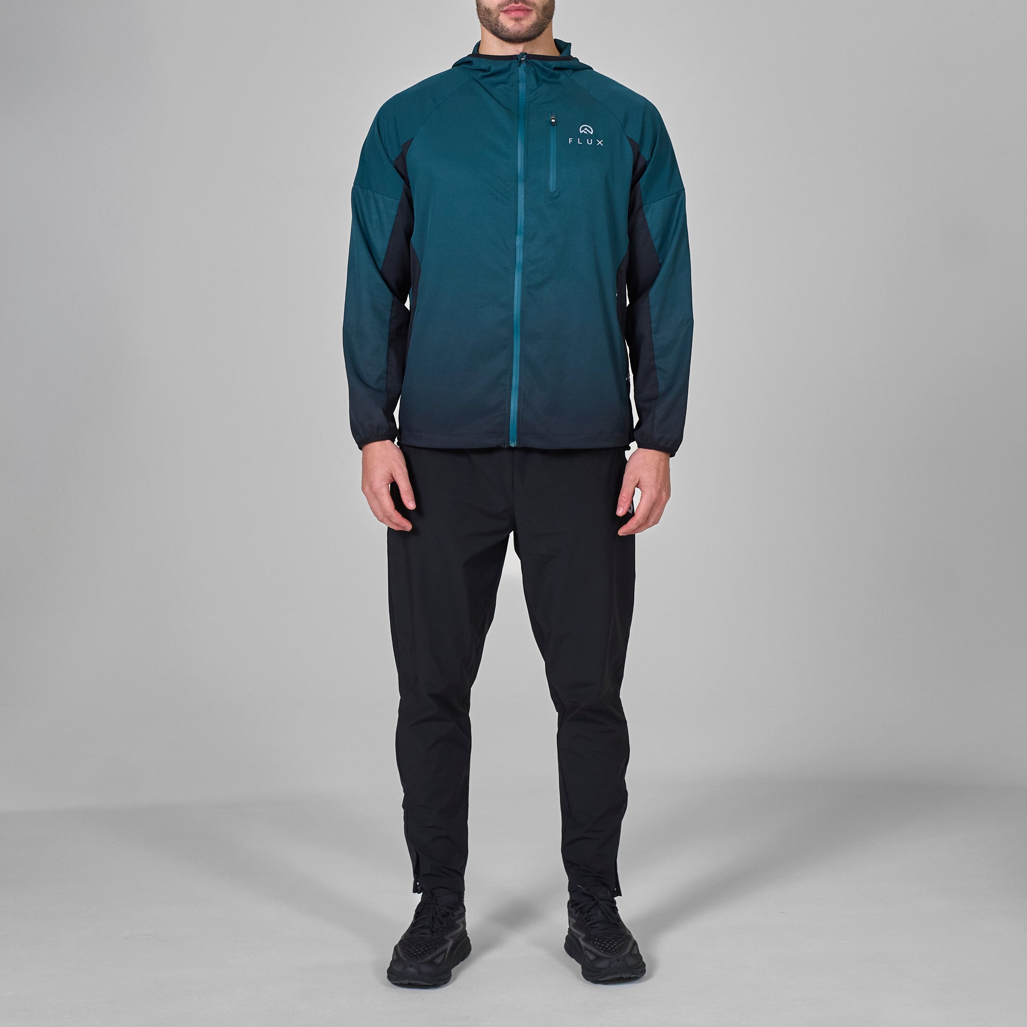 Flux Gradient Performance Tracksuit Set 'Jungle Green/Black'