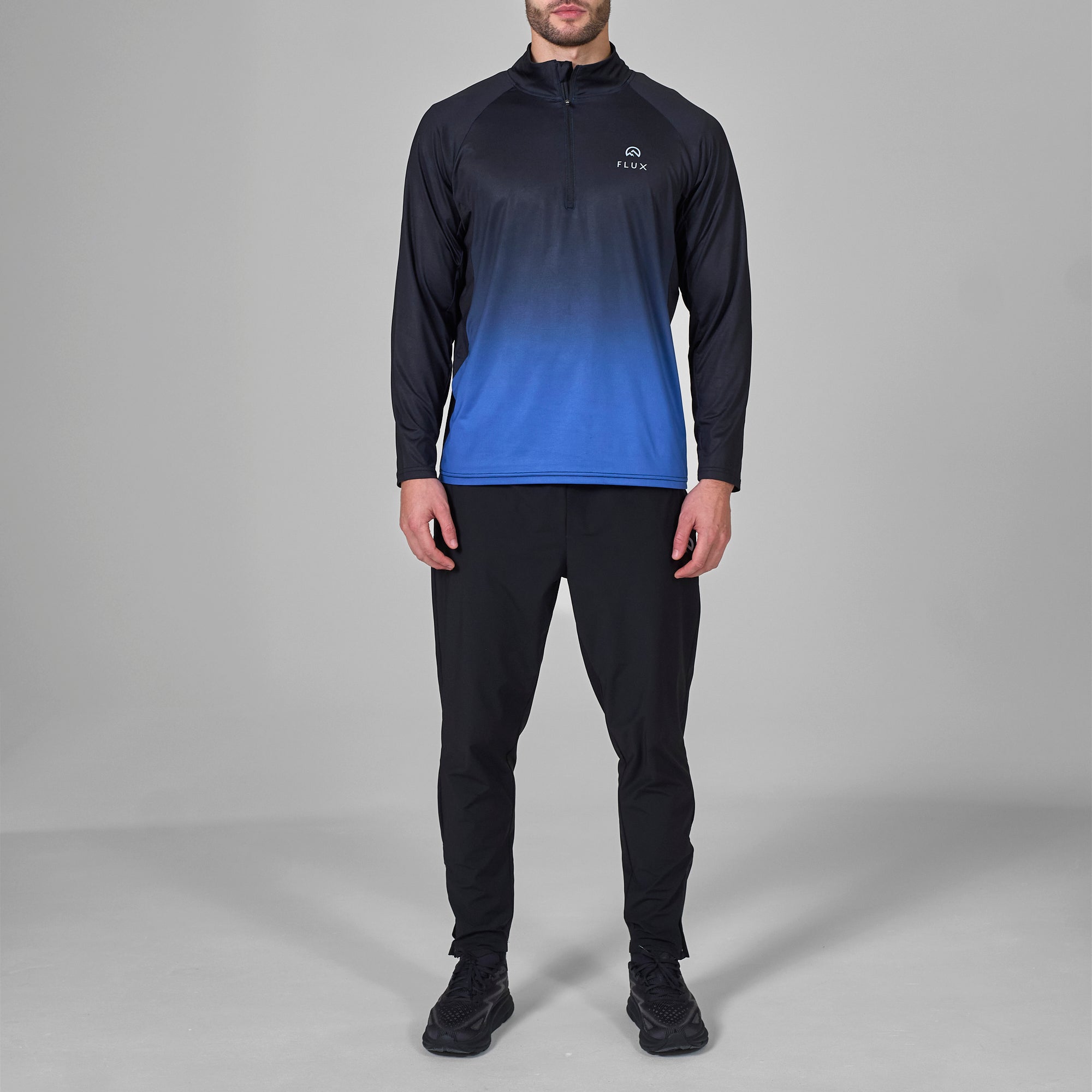 Flux Gradient 1/4 Zip Set 'Black/Cobalt'