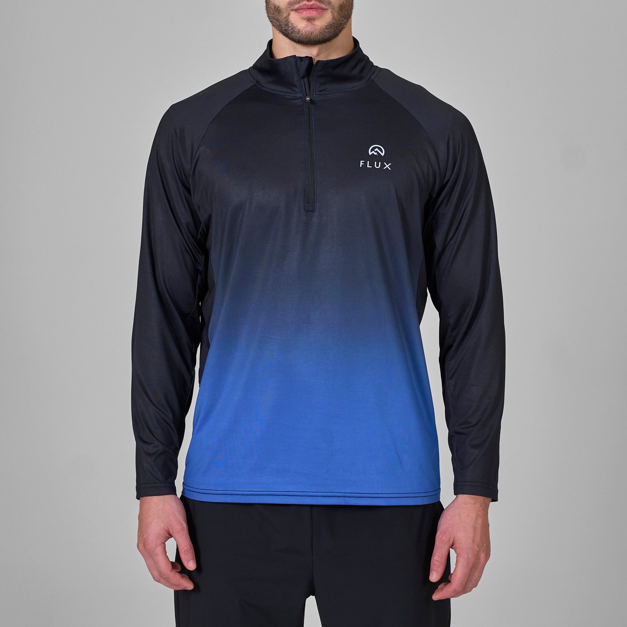 Flux Gradient 1/4 Zip Set 'Black/Cobalt'