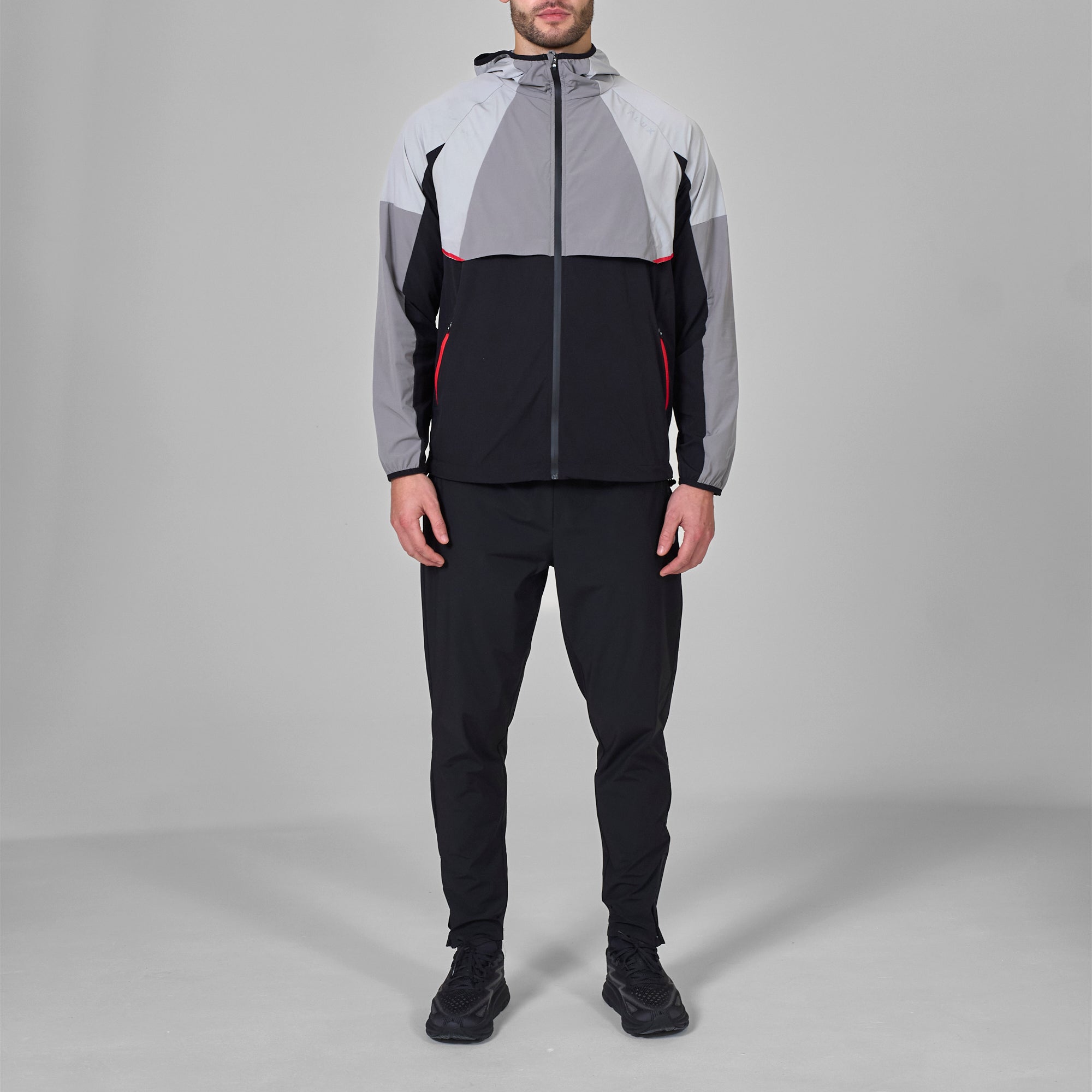 Flux Performance Versatility Tracksuit Set 'Black/Grey/Red'