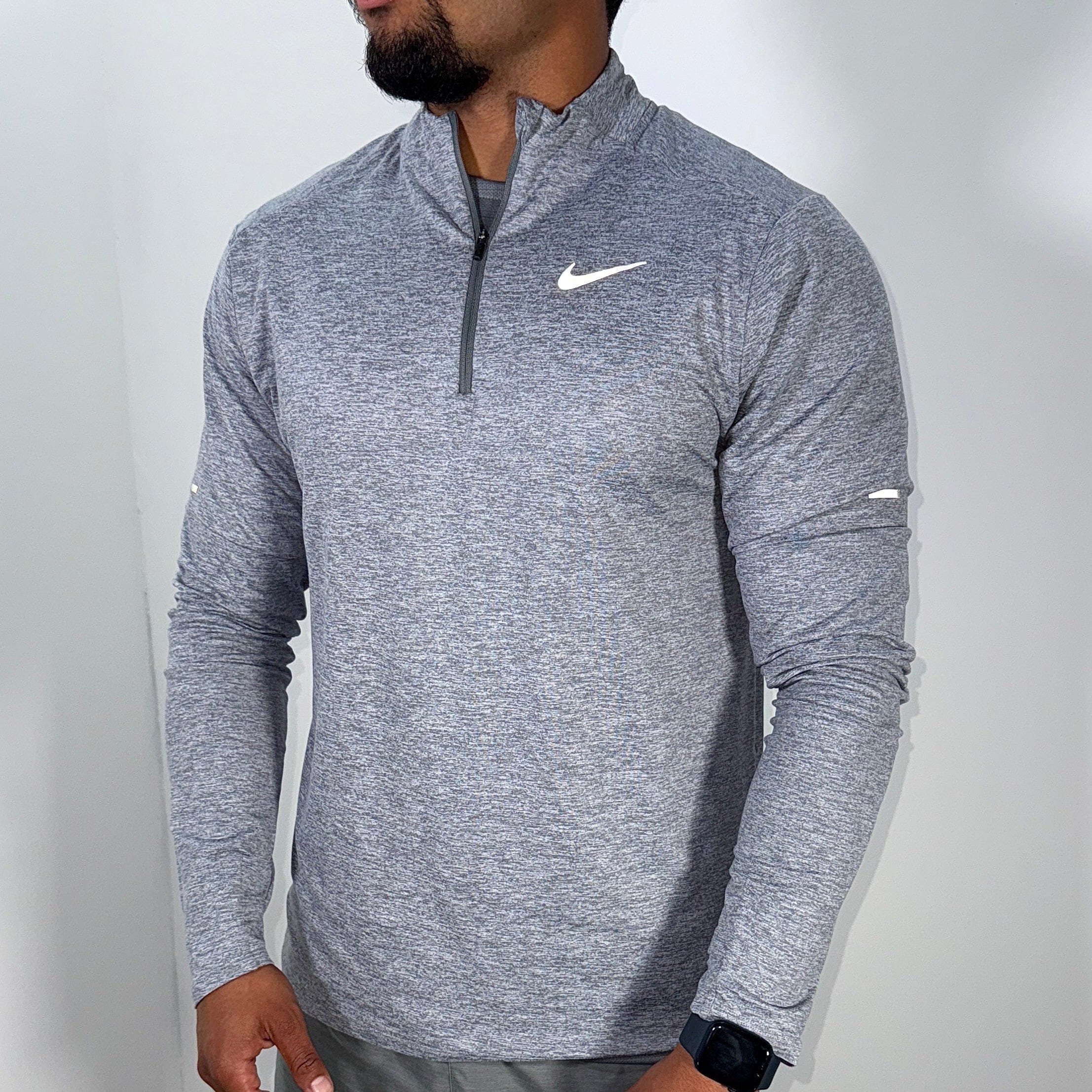 mens nike grey half zip