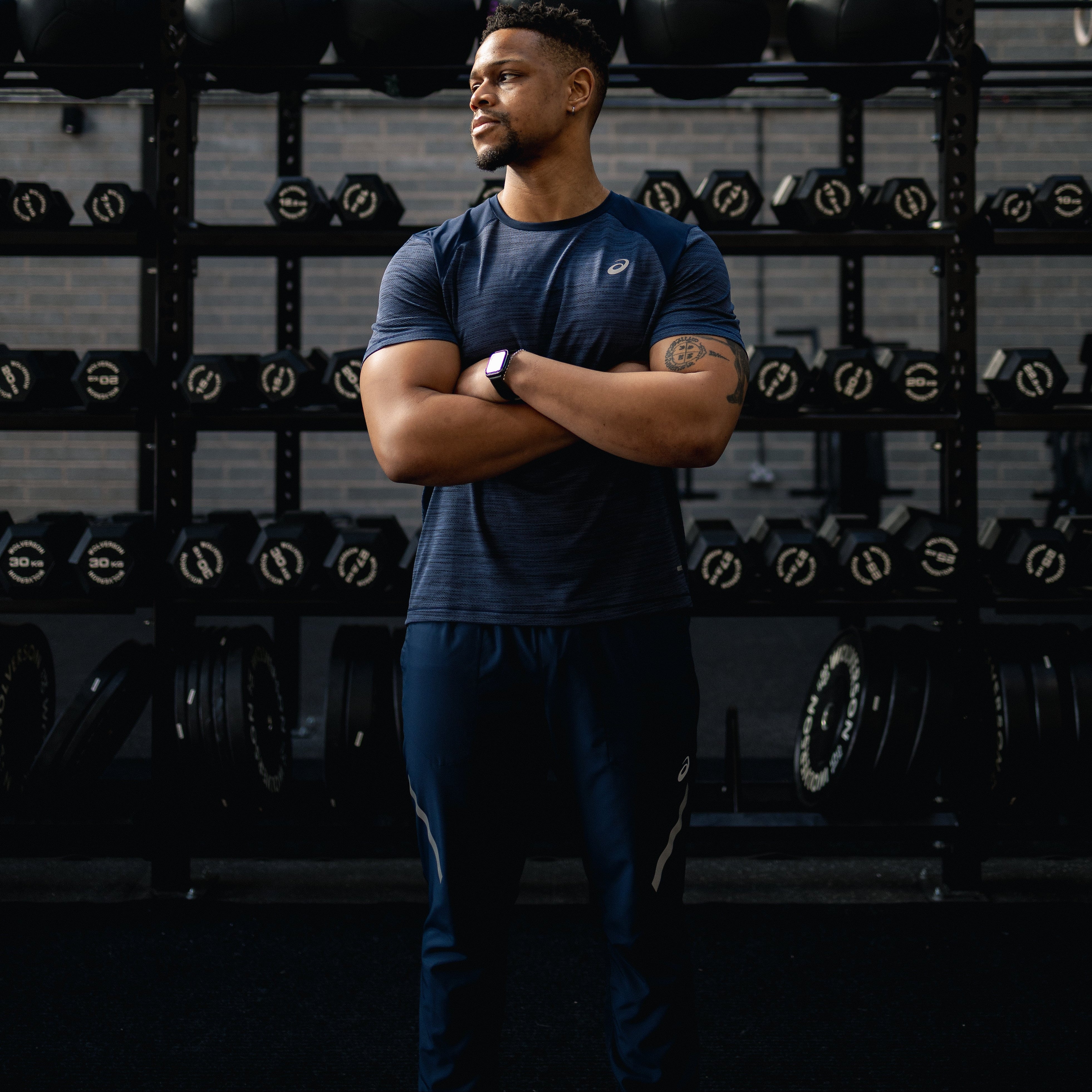 ASICS Road T-Shirt Lite Pants Set 'Midnight'