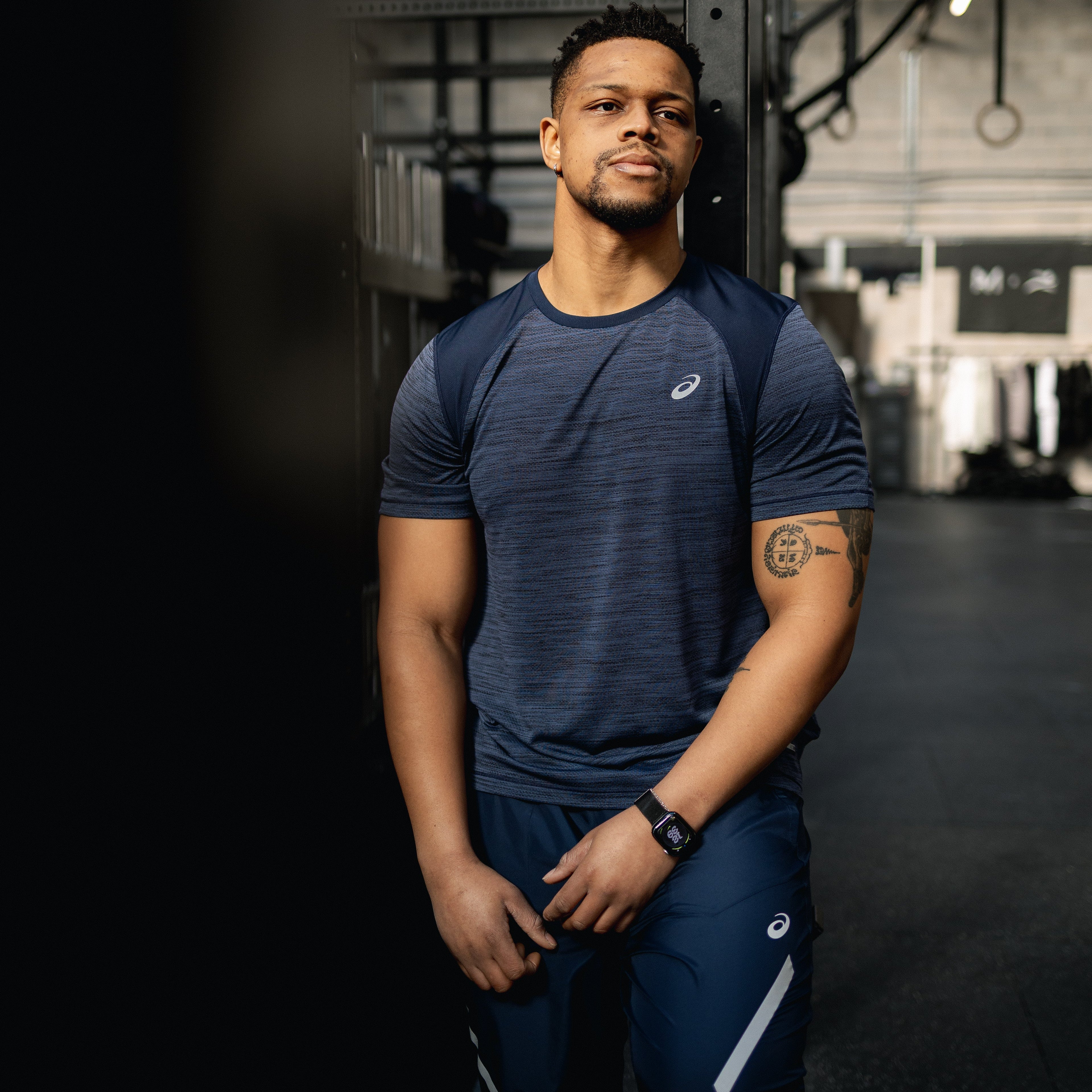 ASICS Road T-Shirt Lite Pants Set 'Midnight'