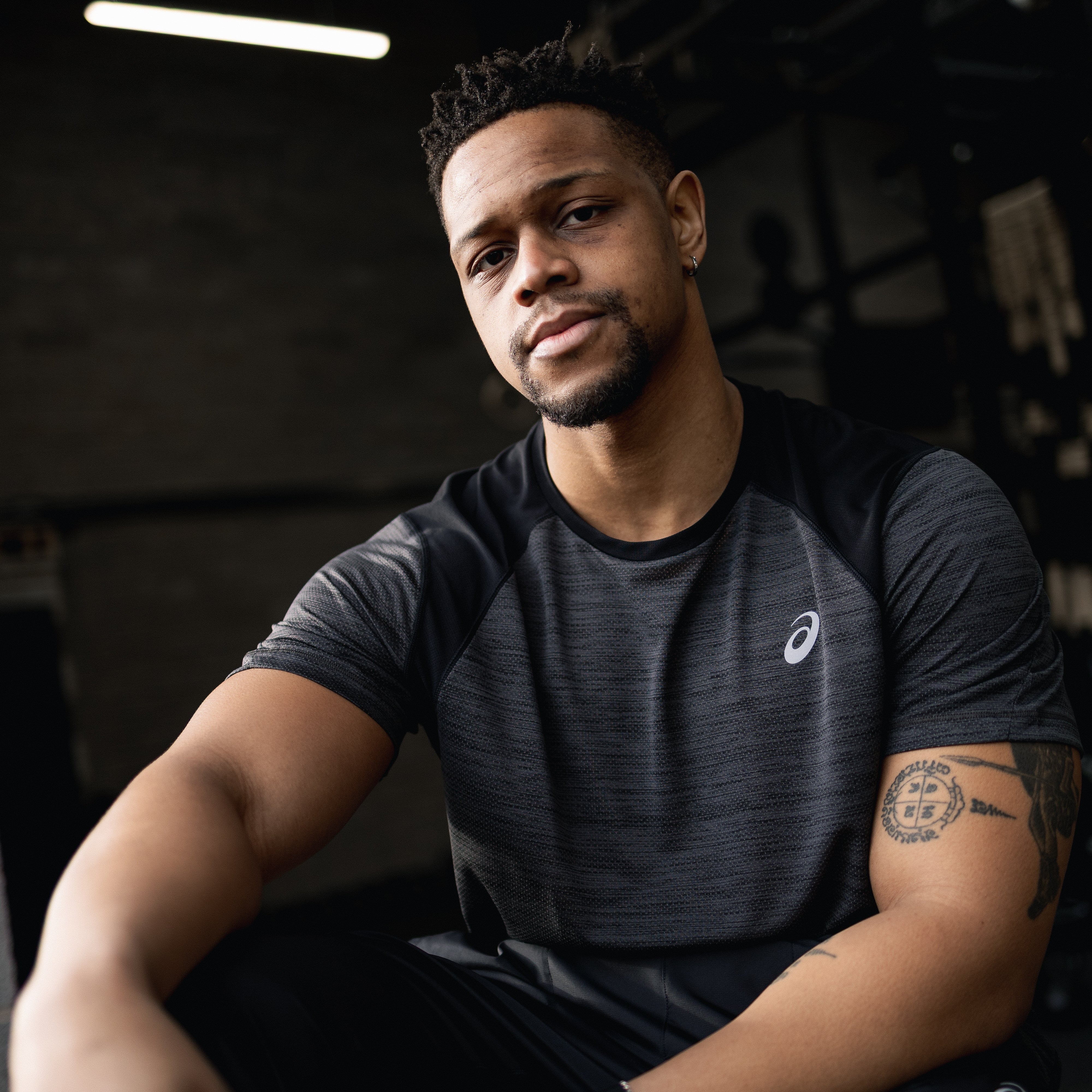 ASICS Road T-Shirt Lite Pants Set 'Black/Grey'